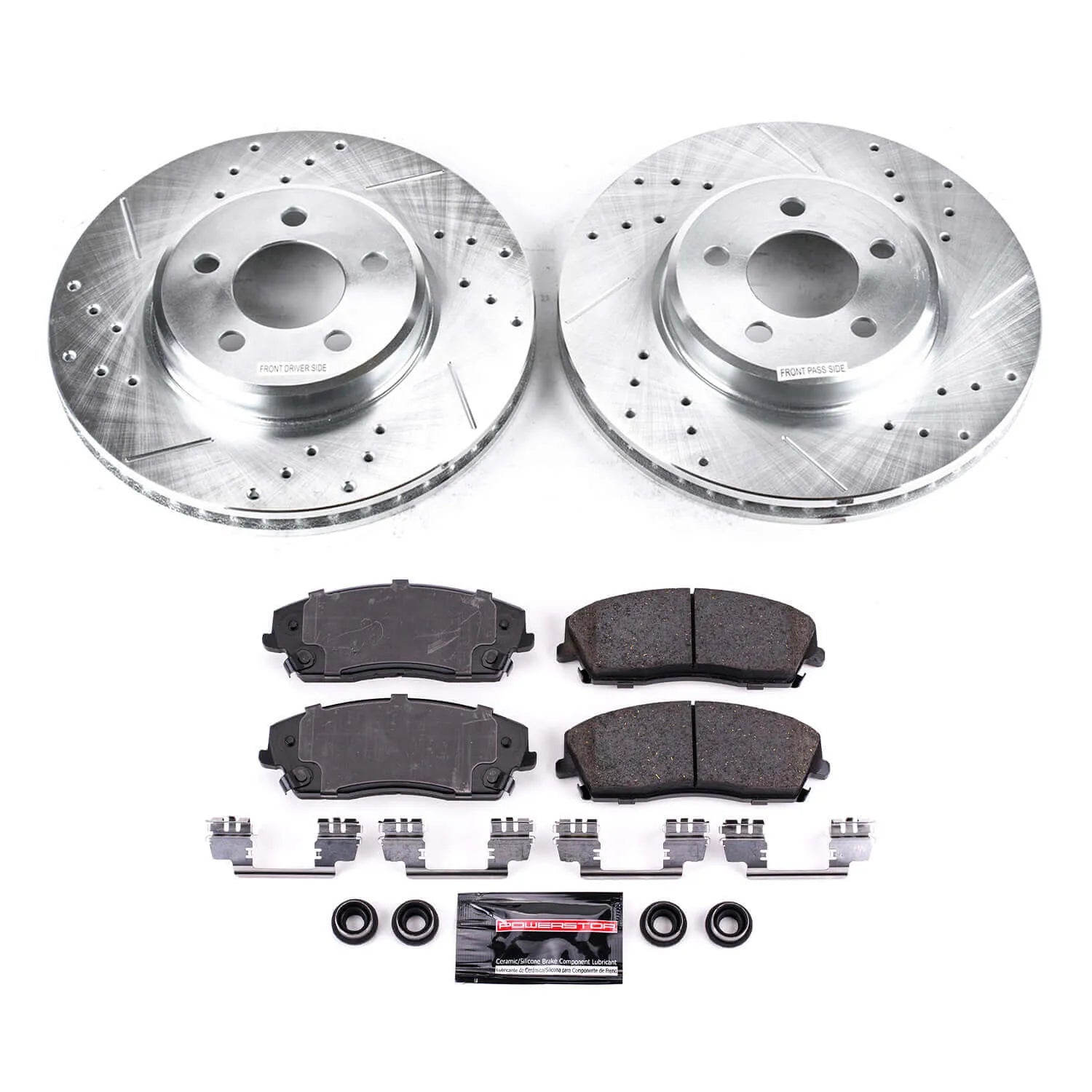 Power Stop K1714 - Z23 Evolution Sport Performance 1-Click Brake Kit With Hardware (Front)