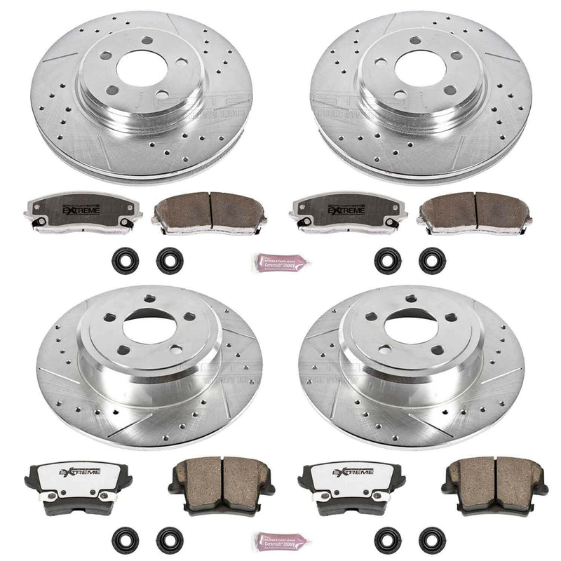 Power Stop K1715-26 Z26 Extreme Street Warrior 1-Click Brake Kit (Front And Rear) for 2005-2023 Chrysler 300 product image