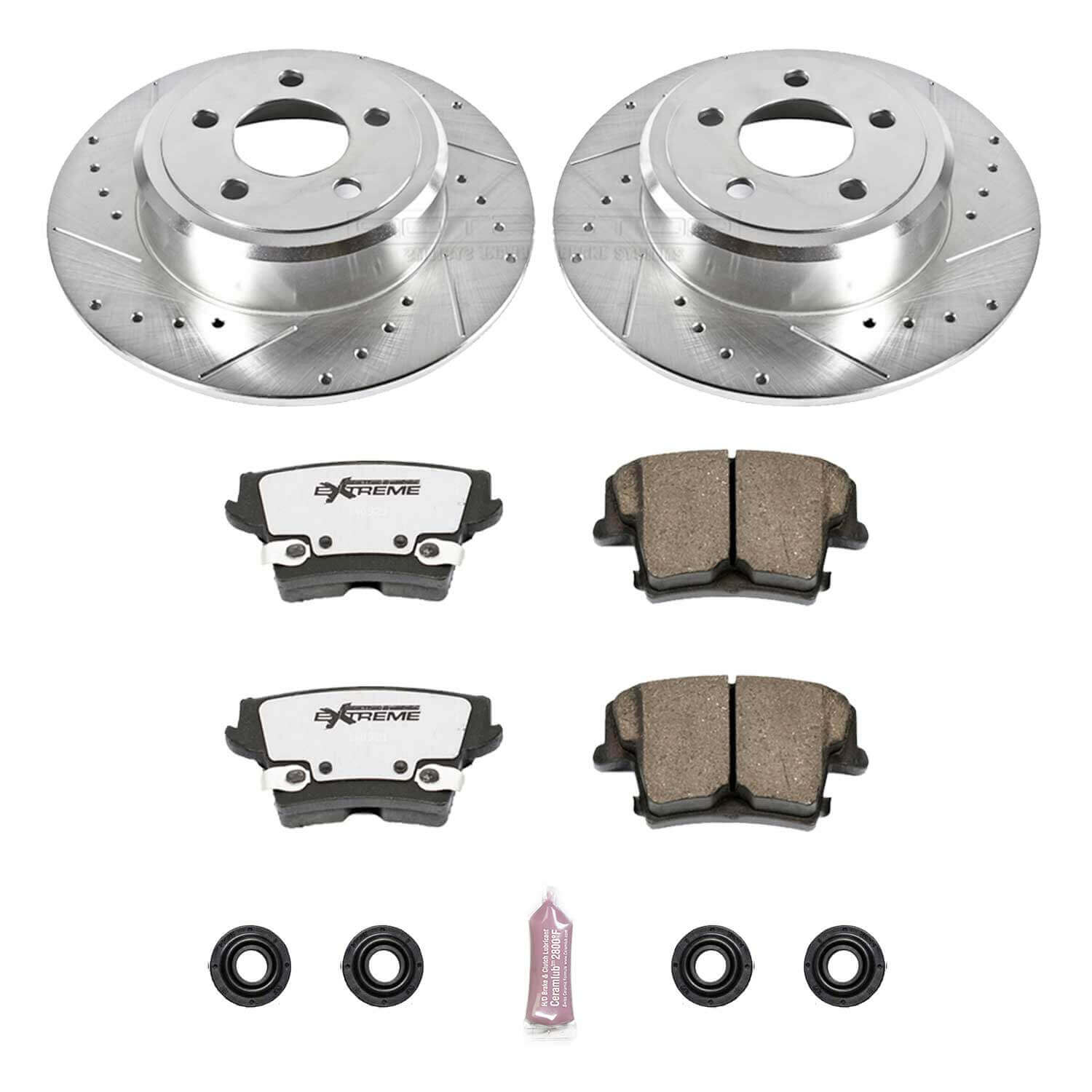 Power Stop K1719-26 Z26 Extreme Street Warrior 1-Click Brake Kit (Rear) for 2005-2023 Chrysler 300 product image