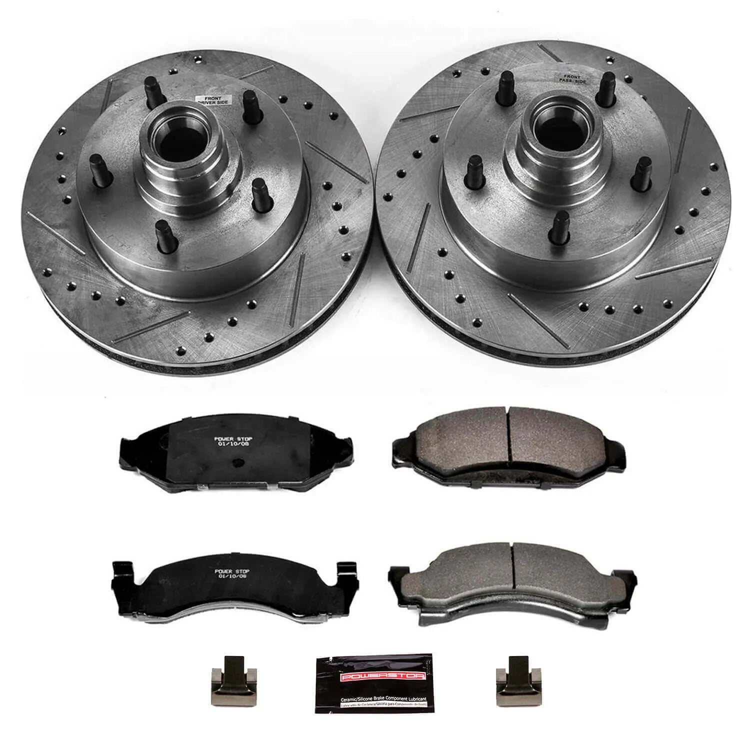 Power Stop K1766 - Z23 Evolution Sport Performance 1-Click Brake Kit With Hardware (Front)