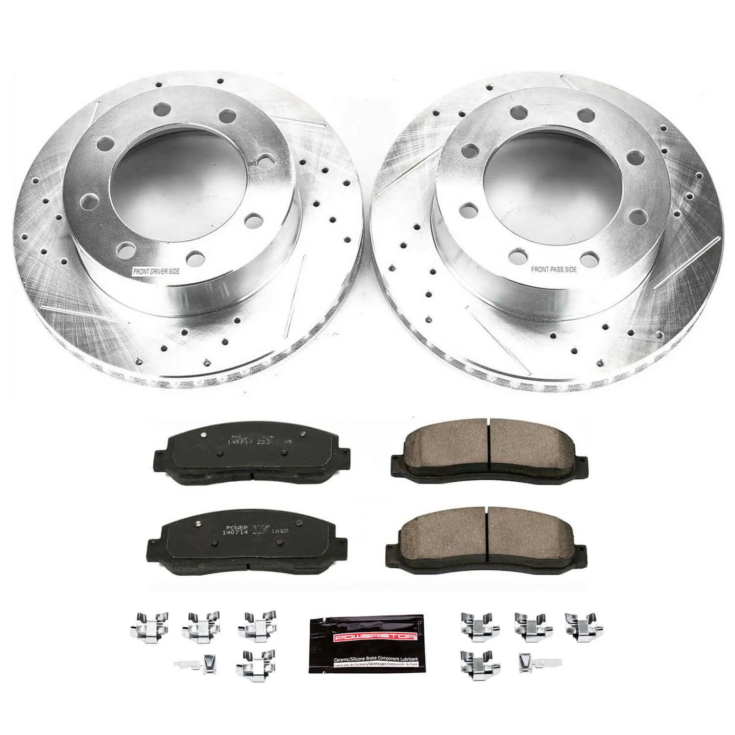 Power Stop K1781 - Z23 Evolution Sport Performance 1-Click Brake Kit With Hardware (Front)
