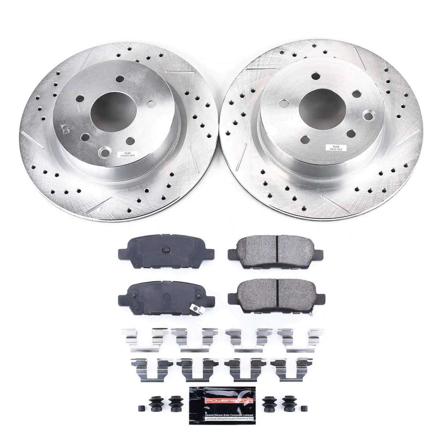 Power Stop K179 - Z23 Evolution Sport Performance 1-Click Brake Kit With Hardware (Rear)