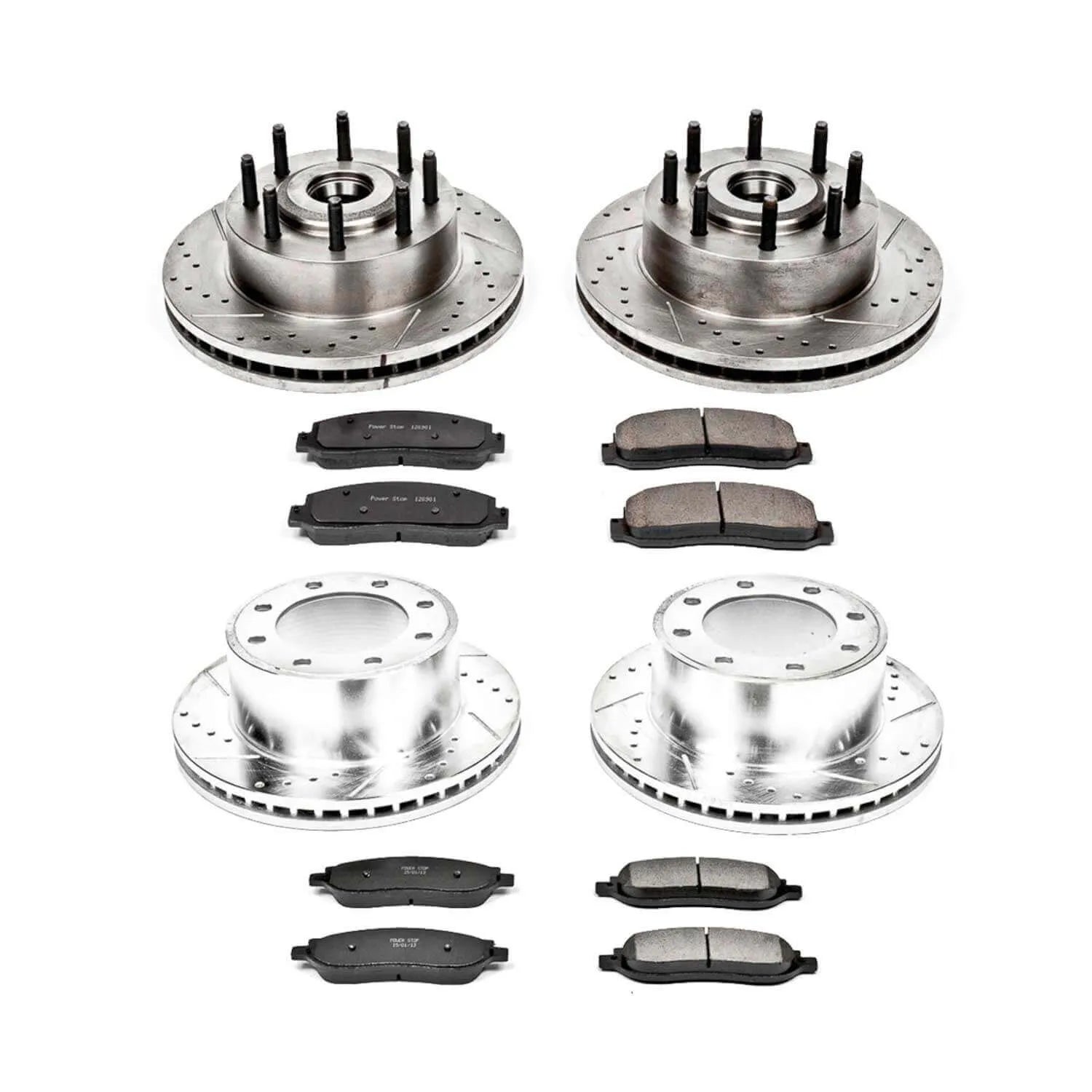 Power Stop K1797 - Z23 Evolution Sport Performance 1-Click Brake Kit With Hardware (Front And Rear)