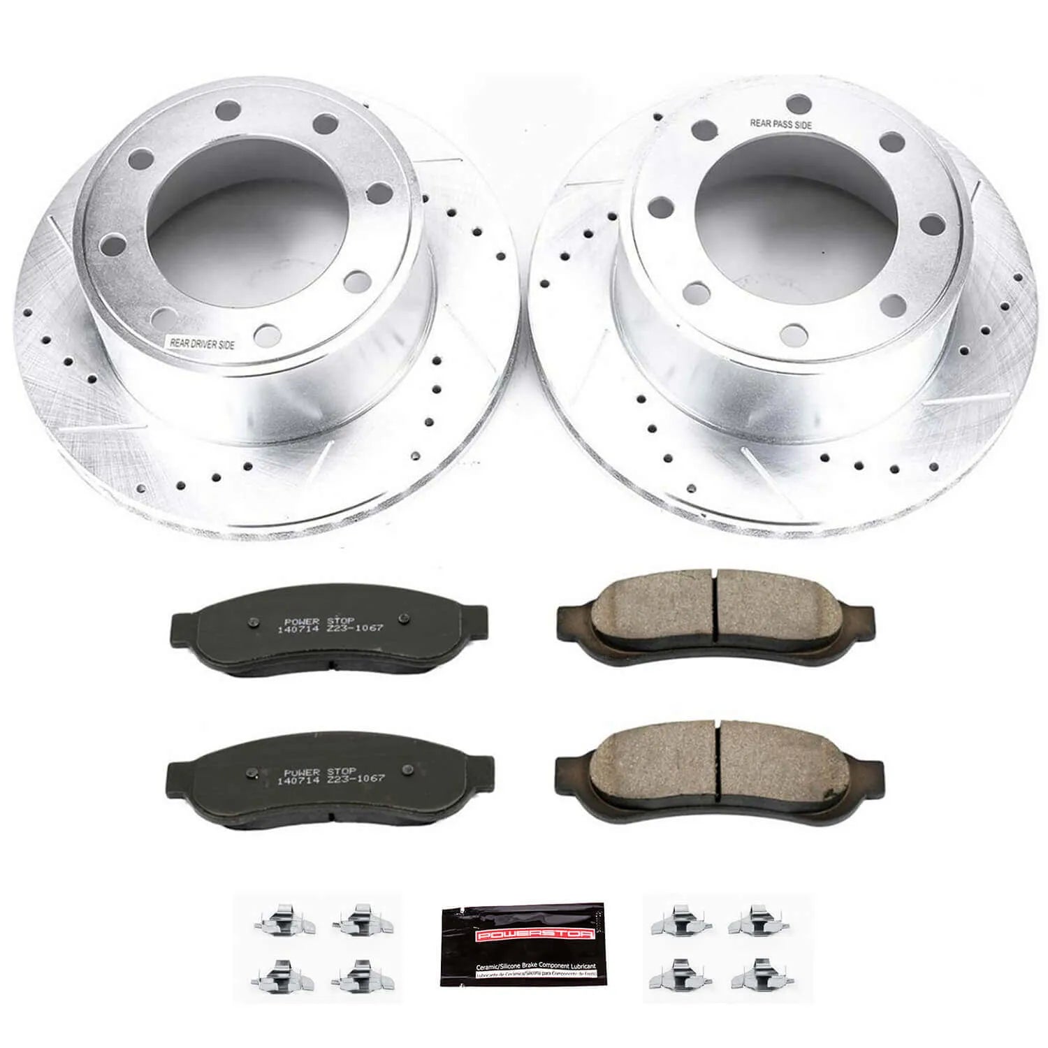 Power Stop K1798 - Z23 Evolution Sport Performance 1-Click Brake Kit With Hardware (Rear)