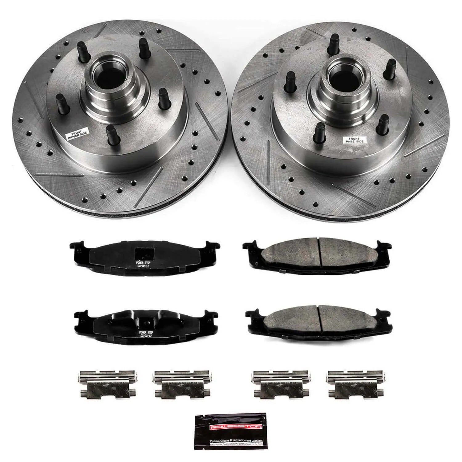 Power Stop K1832 - Z23 Evolution Sport Performance 1-Click Brake Kit With Hardware (Front)