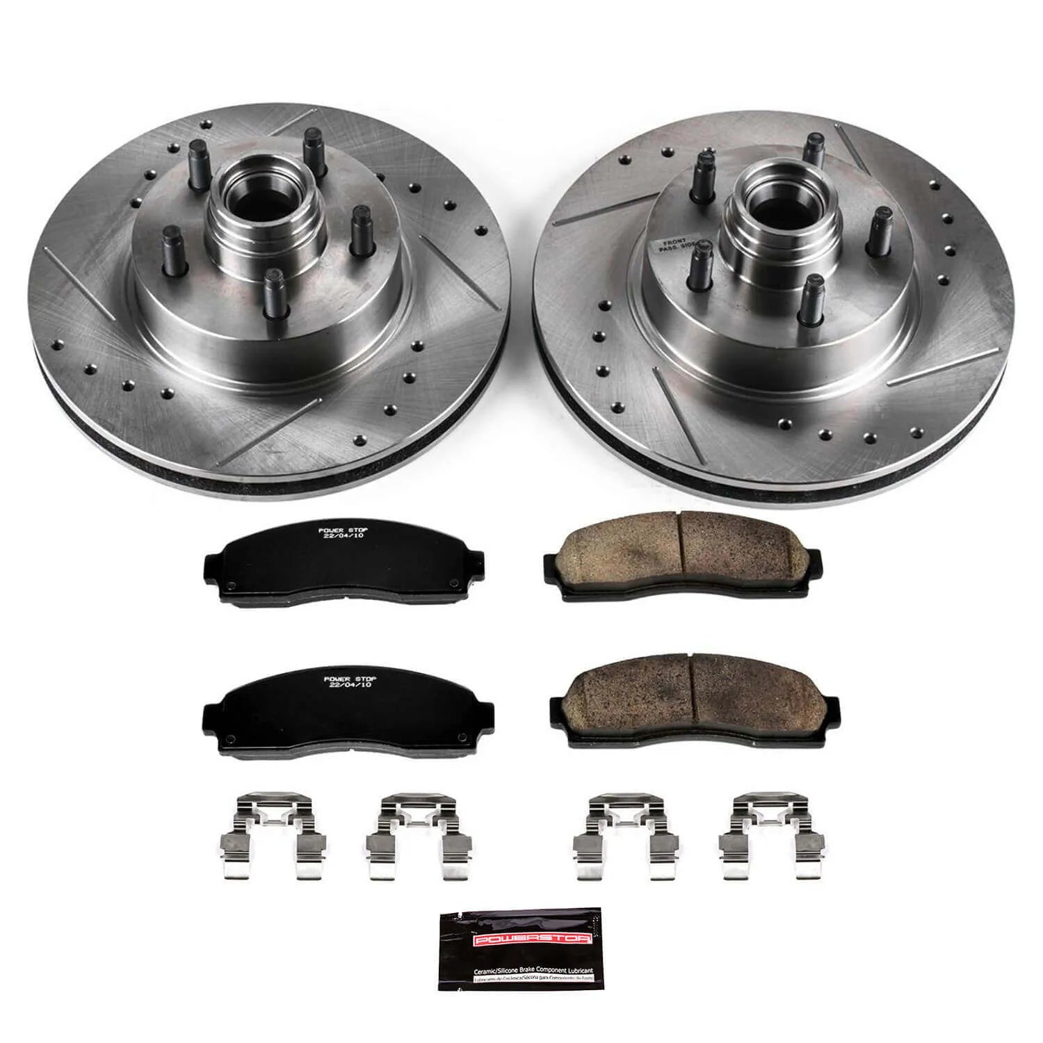 Power Stop K1857 - Z23 Evolution Sport Performance 1-Click Brake Kit With Hardware (Front)