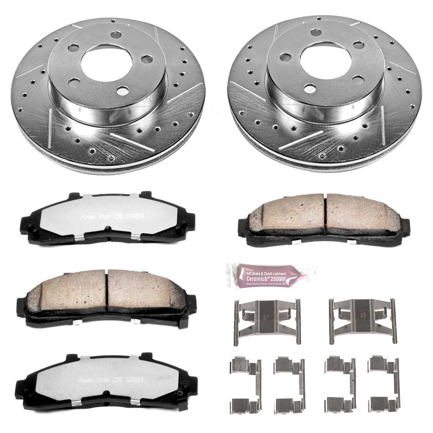 Power Stop K1860-36 Z36 Severe-Duty Truck And Tow 1-Click Brake Kit (Front) for 1995-2002 Ford Explorer 4 product image