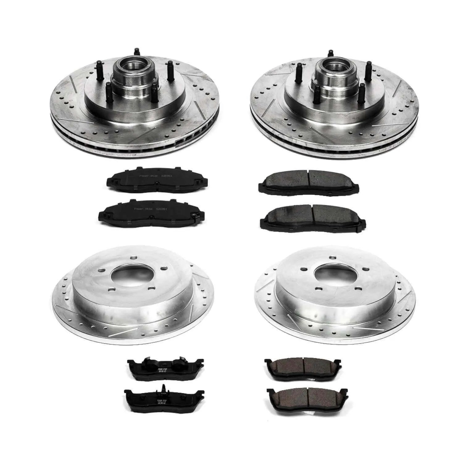 Power Stop K1864 - Z23 Evolution Sport Performance 1-Click Brake Kit With Hardware (Front And Rear)