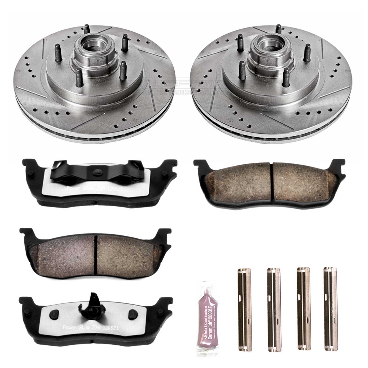 Power Stop K1865-36 Z36 Severe-Duty Truck And Tow 1-Click Brake Kit (Front) for 1997-2000 Ford F-150 - product image