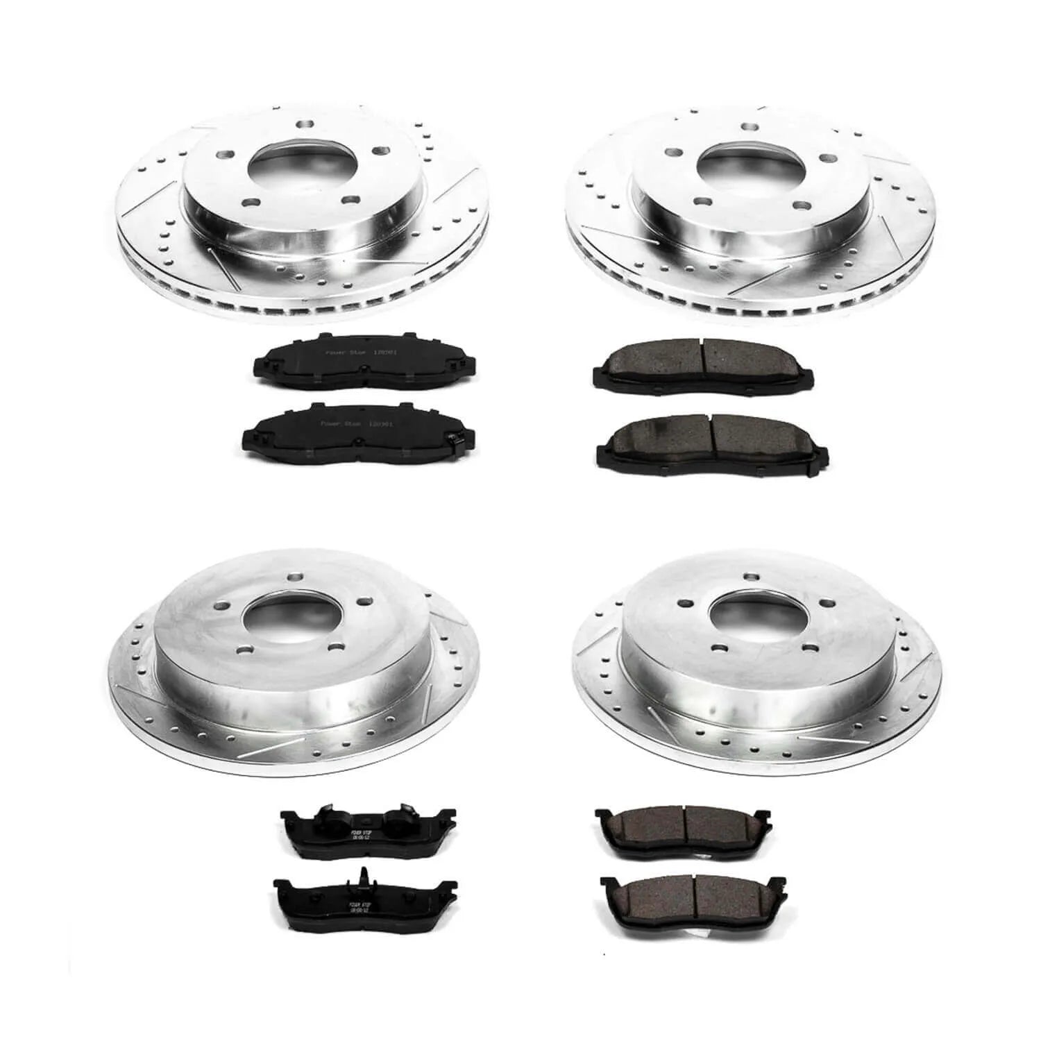 Power Stop K1867 - Z23 Evolution Sport Performance 1-Click Brake Kit With Hardware (Front And Rear)