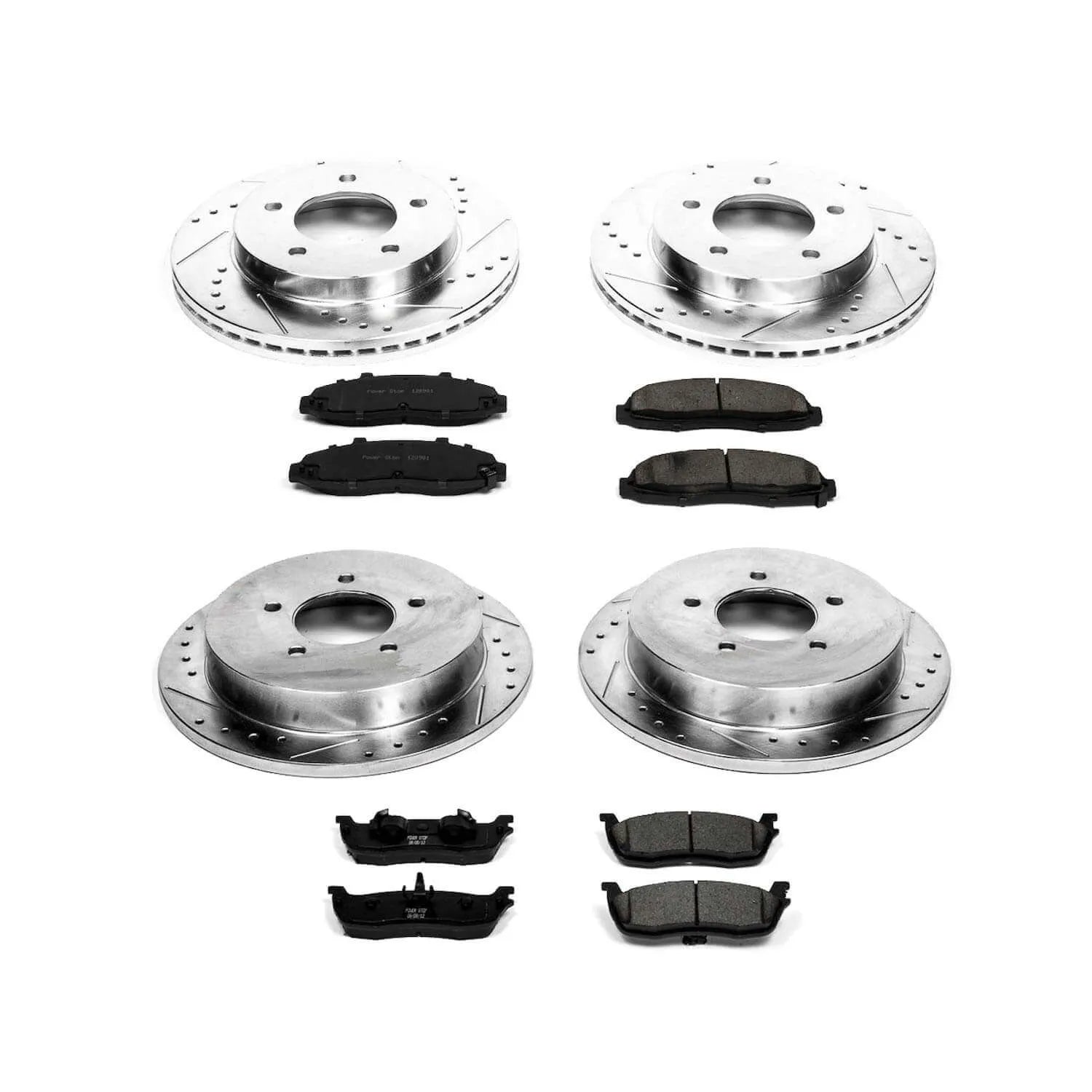 Power Stop K1868 - Z23 Evolution Sport Performance 1-Click Brake Kit With Hardware (Front And Rear)