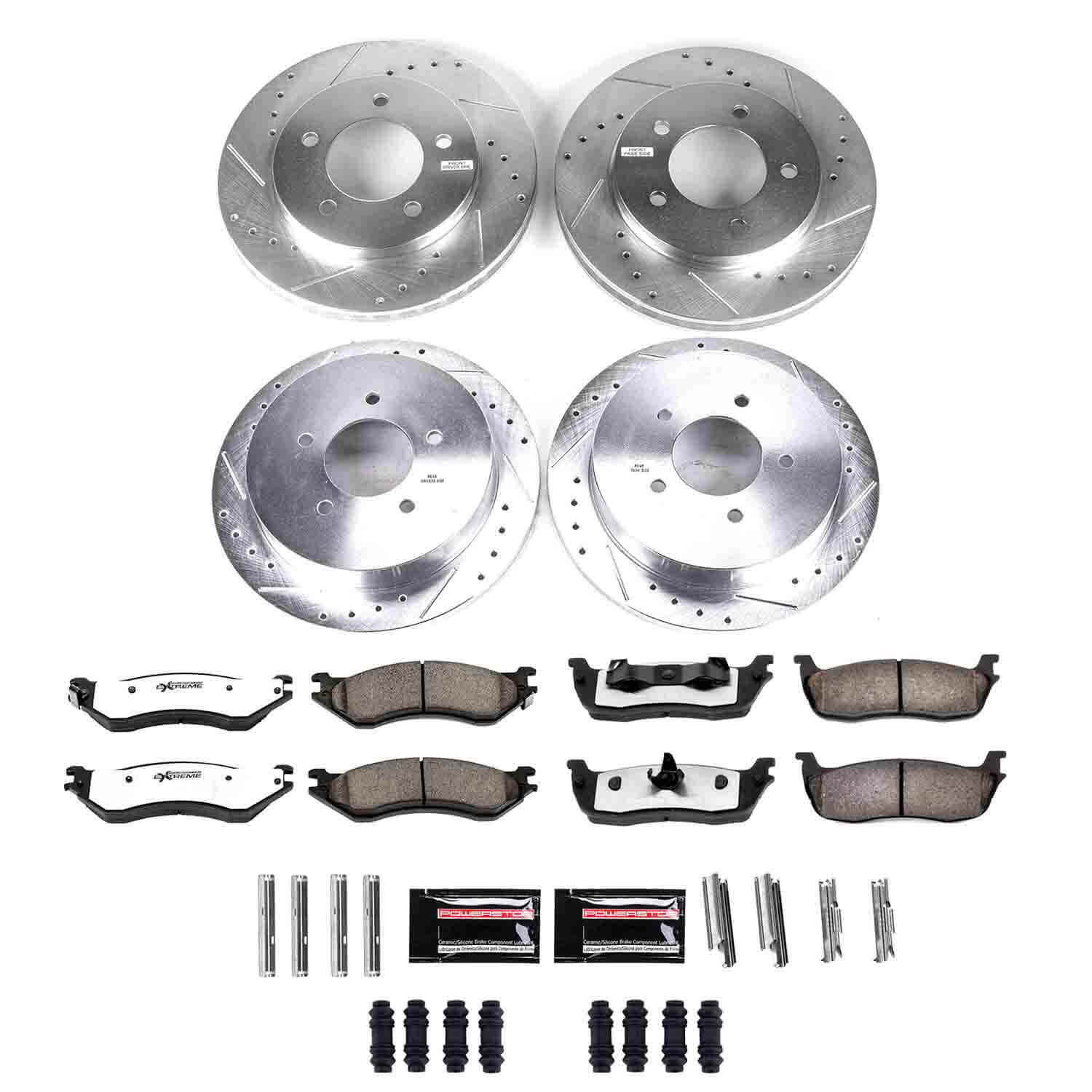 Power Stop K1870-36 Z36 Severe-Duty Truck And Tow 1-Click Brake Kit (Front And Rear) for 1997-2000 Ford Expedition 4 product image