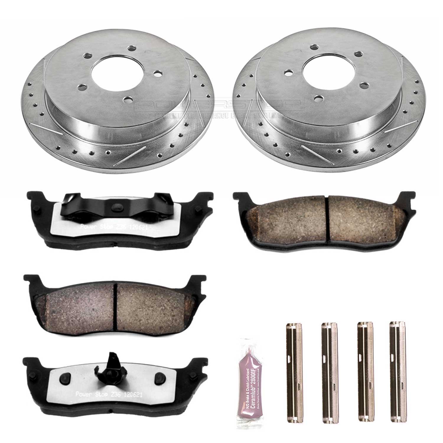 Power Stop K1872-36 Z36 Severe-Duty Truck And Tow 1-Click Brake Kit (Rear) for 1997-2000 Ford Expedition product image