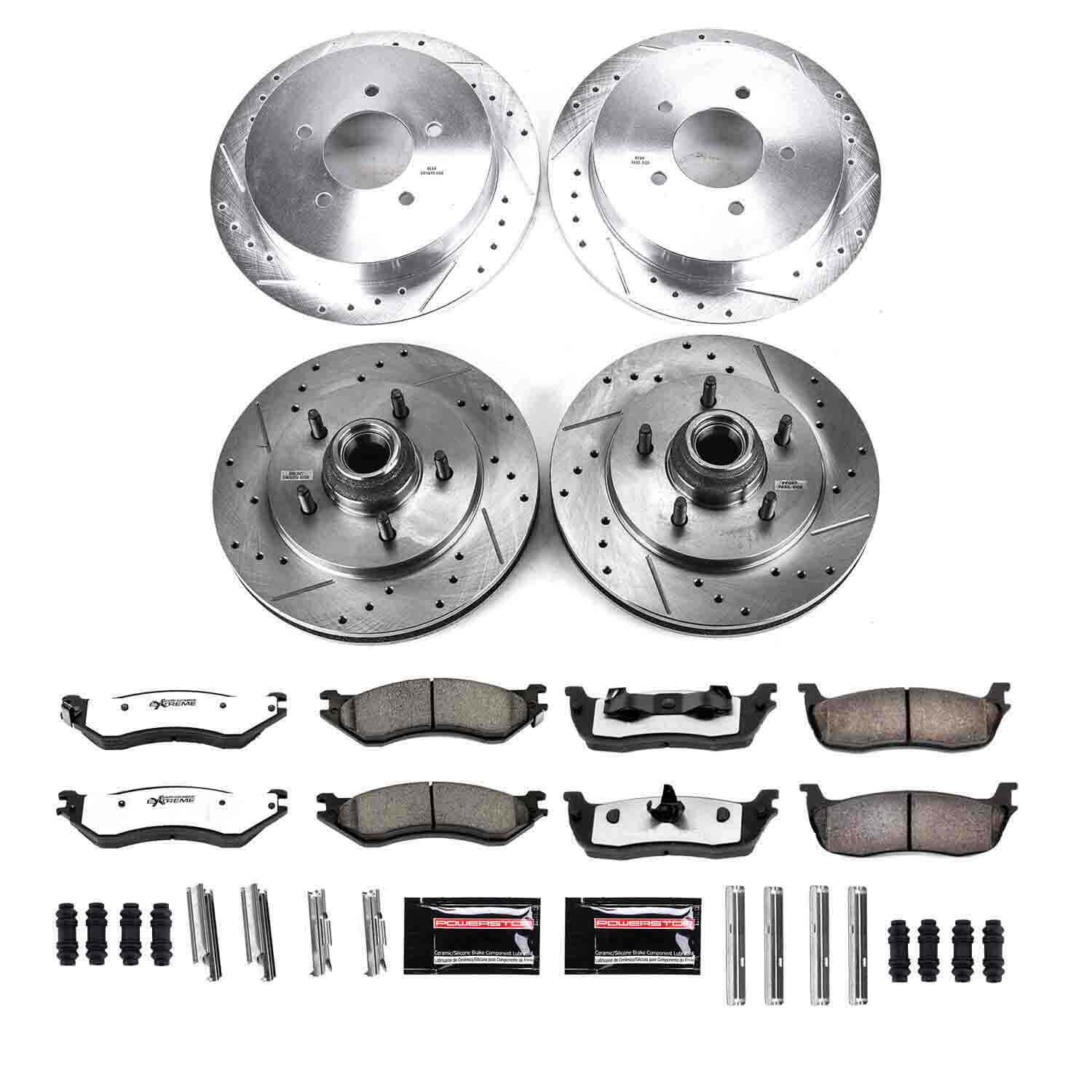 Power Stop K1880-36 Z36 Severe-Duty Truck And Tow 1-Click Brake Kit (Front And Rear) for 1997-2000 Ford Expedition product image