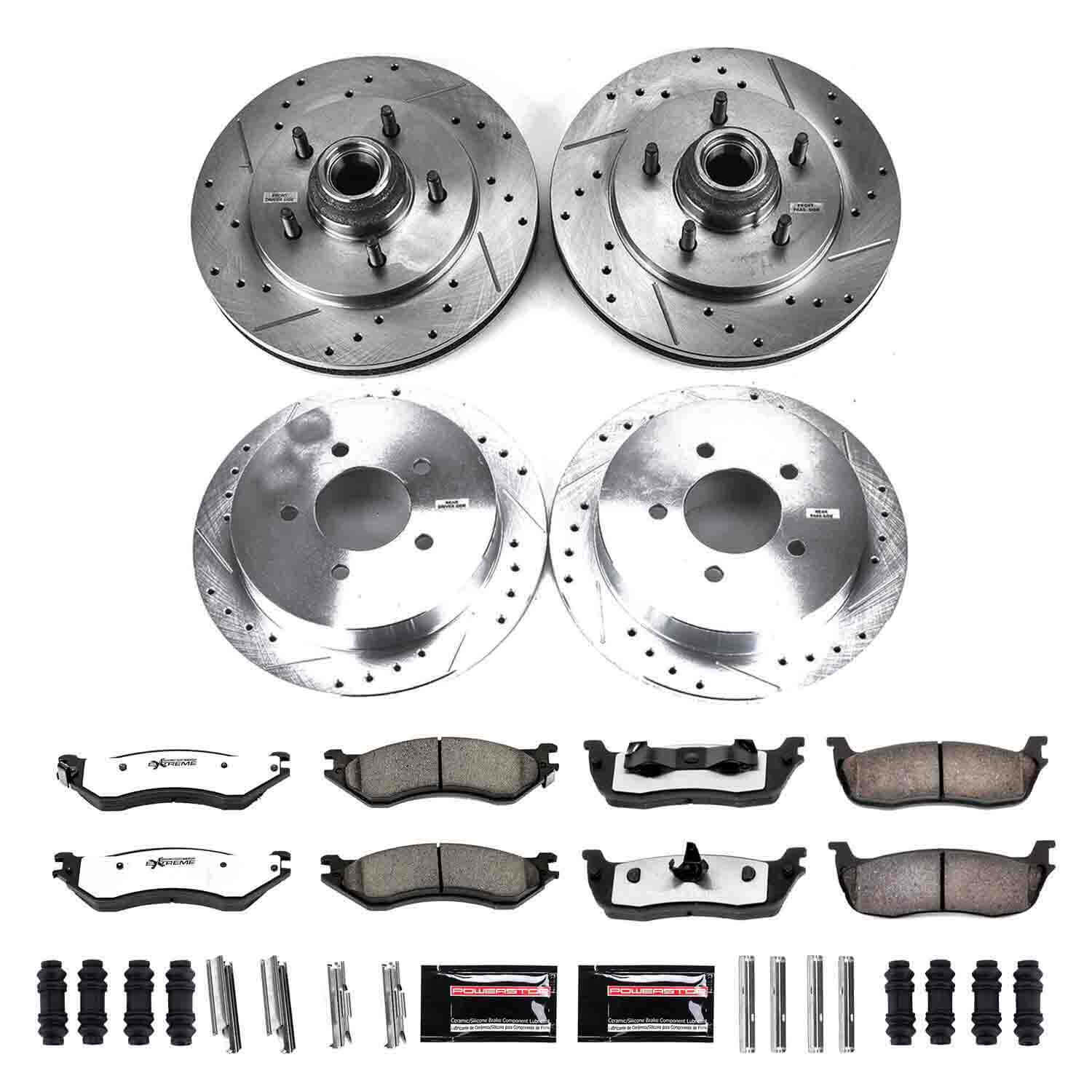 Power Stop K1881-36 Z36 Severe-Duty Truck And Tow 1-Click Brake Kit (Front And Rear) for 1999-2000 Ford F-150 Lightning product image