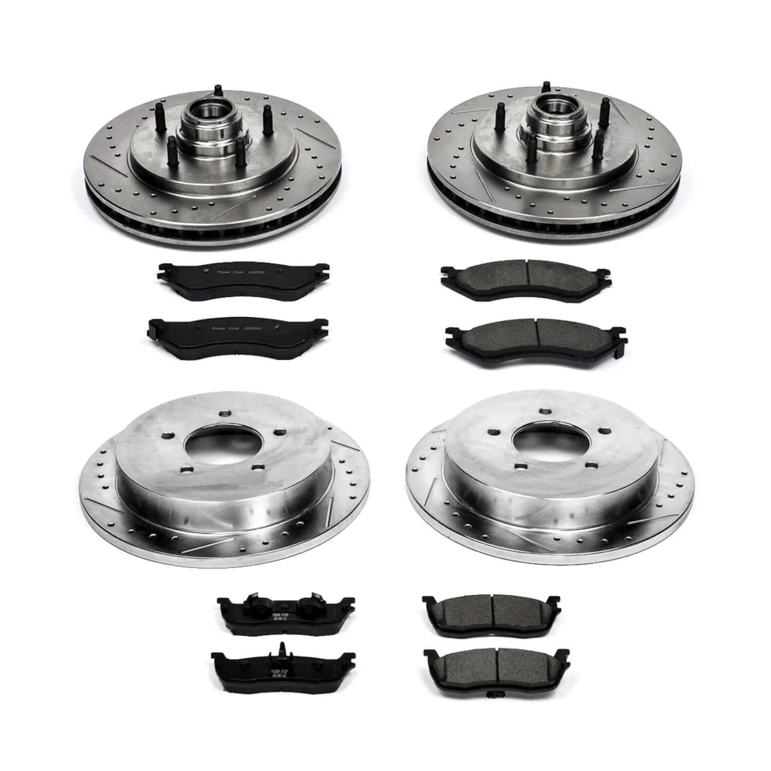 Power Stop K1881 - Z23 Evolution Sport Performance 1-Click Brake Kit With Hardware (Front And Rear)