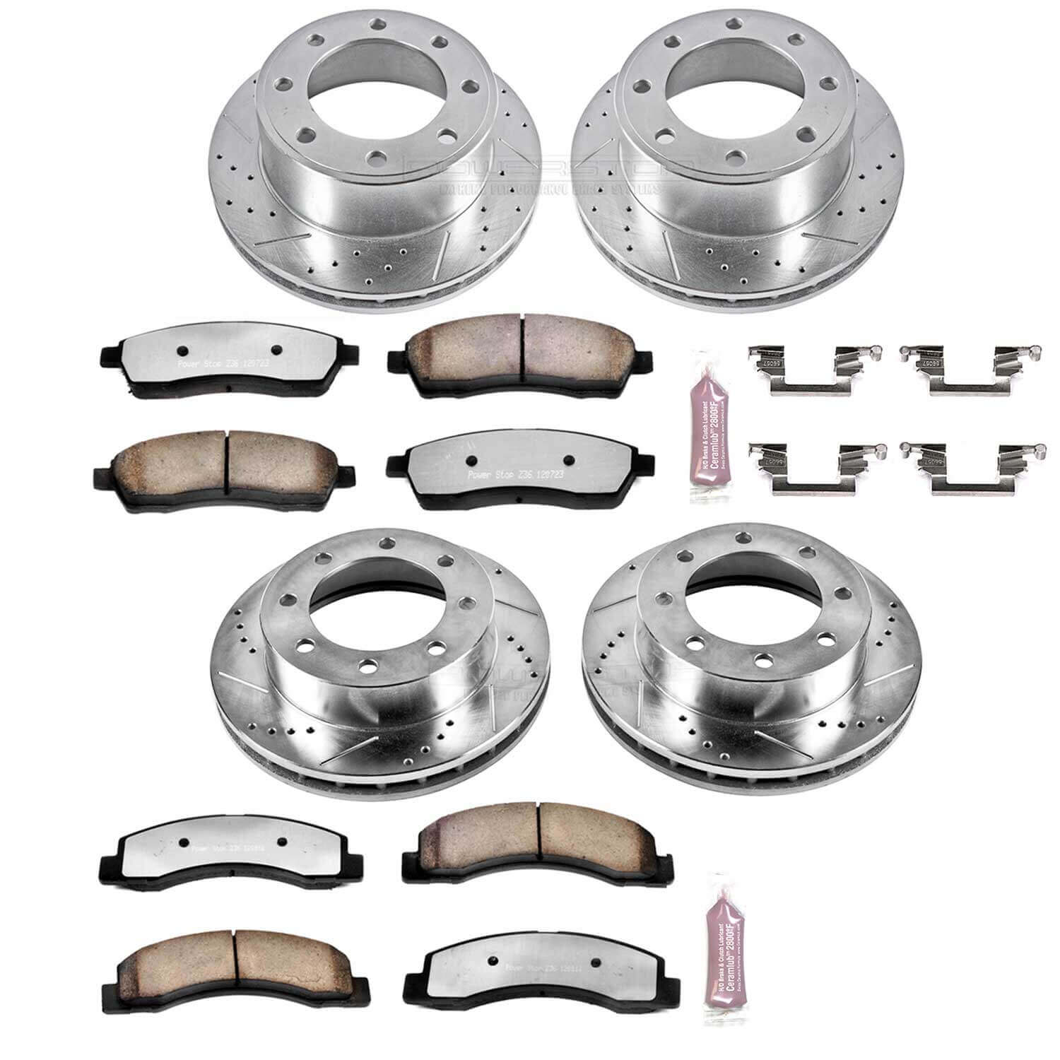 Power Stop K1886-36 Z36 Severe-Duty Truck And Tow 1-Click Brake Kit (Front And Rear) for 1999 Ford F-350 Super Duty 4 Wheel Drive product image