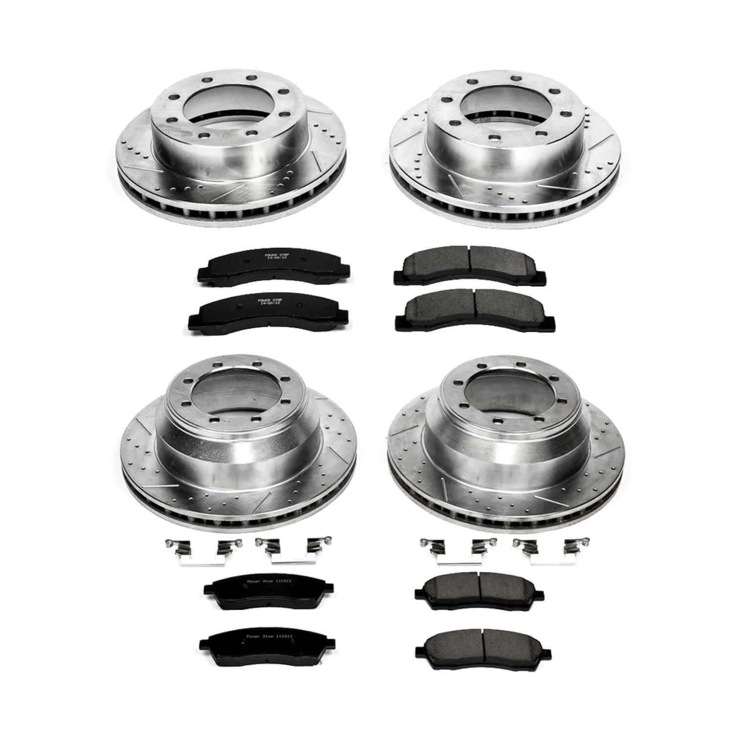 Power Stop K1886 - Z23 Evolution Sport Performance 1-Click Brake Kit With Hardware (Front And Rear)