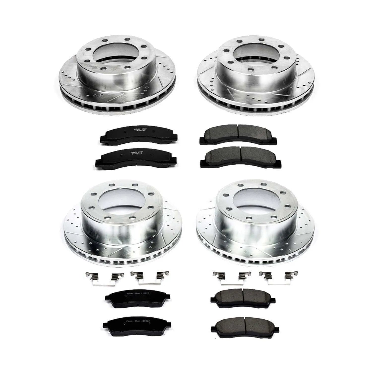 Power Stop K1887 - Z23 Evolution Sport Performance 1-Click Brake Kit With Hardware (Front And Rear)