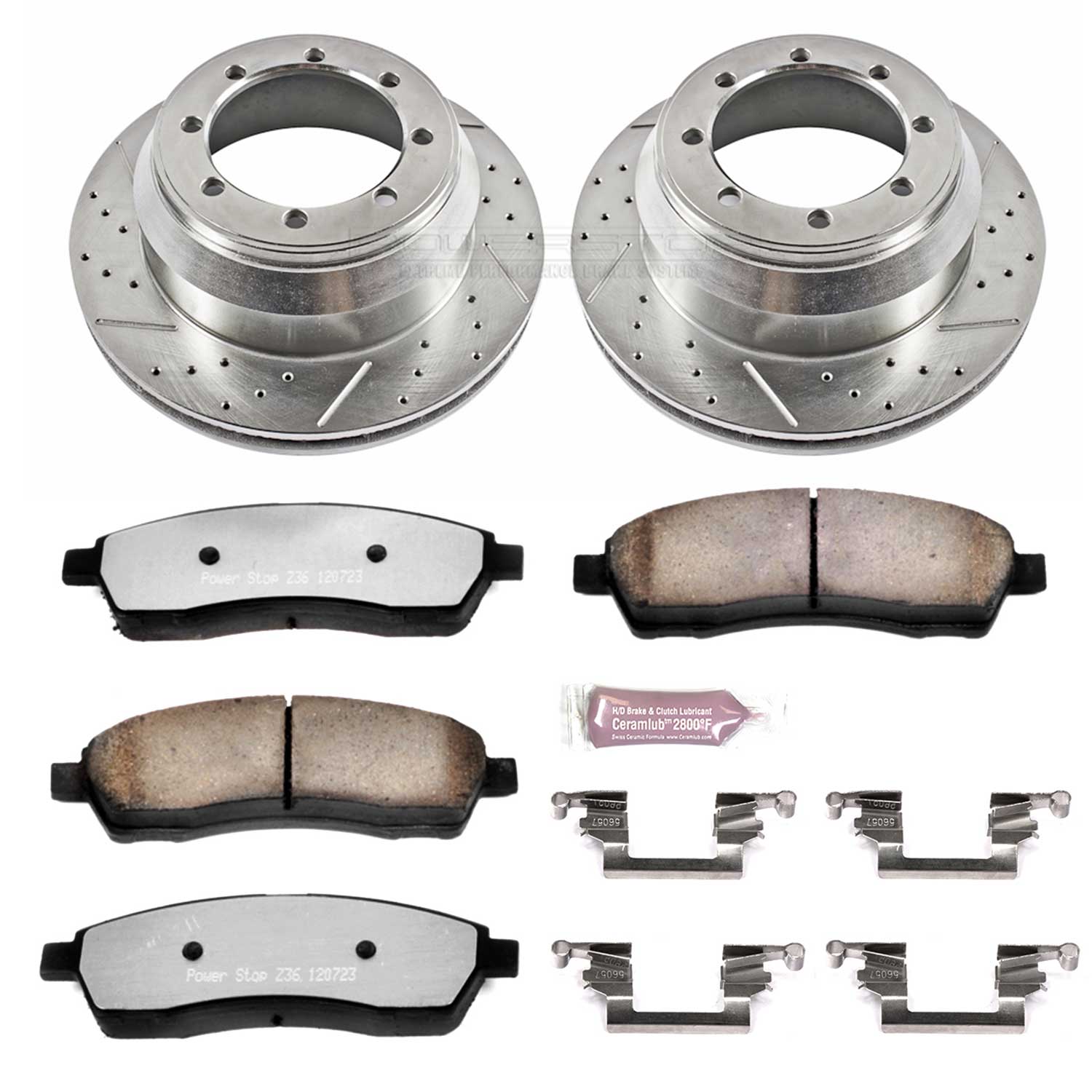 Power Stop K1889-36 Z36 Severe-Duty Truck And Tow 1-Click Brake Kit (Rear) for 1999-2004 Ford F-350 Super Duty product image