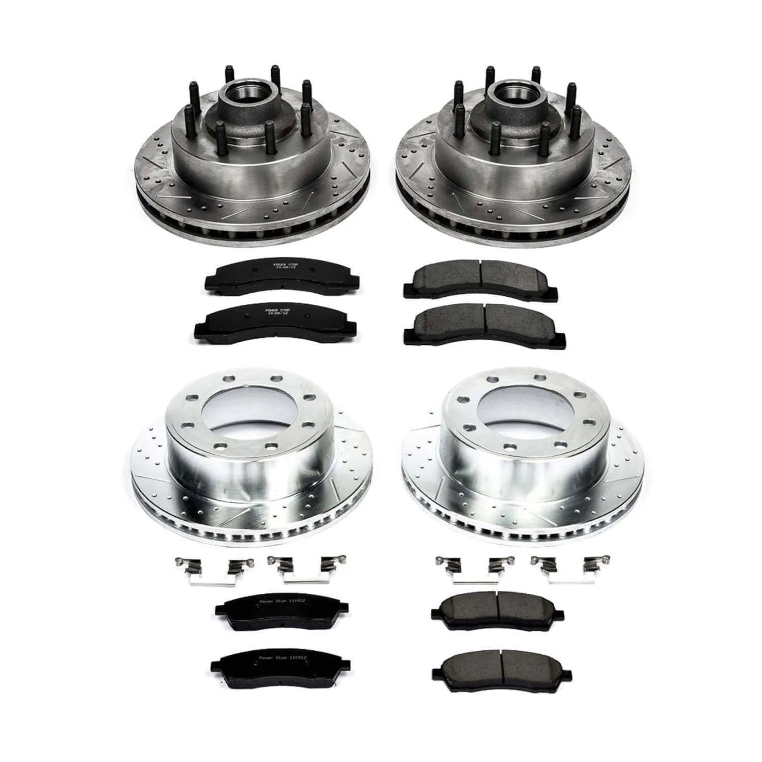 Power Stop K1892 - Z23 Evolution Sport Performance 1-Click Brake Kit With Hardware (Front And Rear)