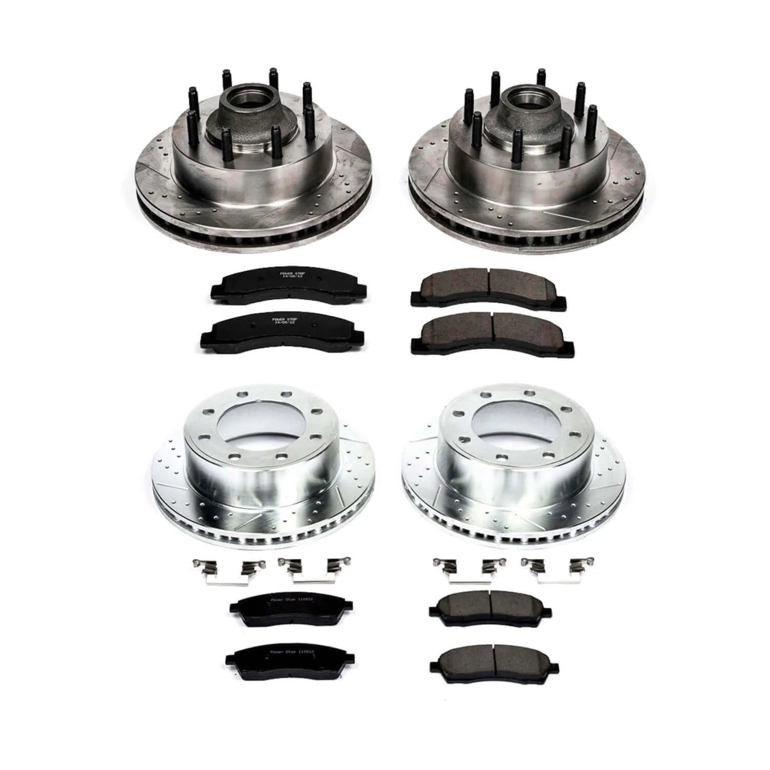 Power Stop K1894 - Z23 Evolution Sport Performance 1-Click Brake Kit With Hardware (Front And Rear)