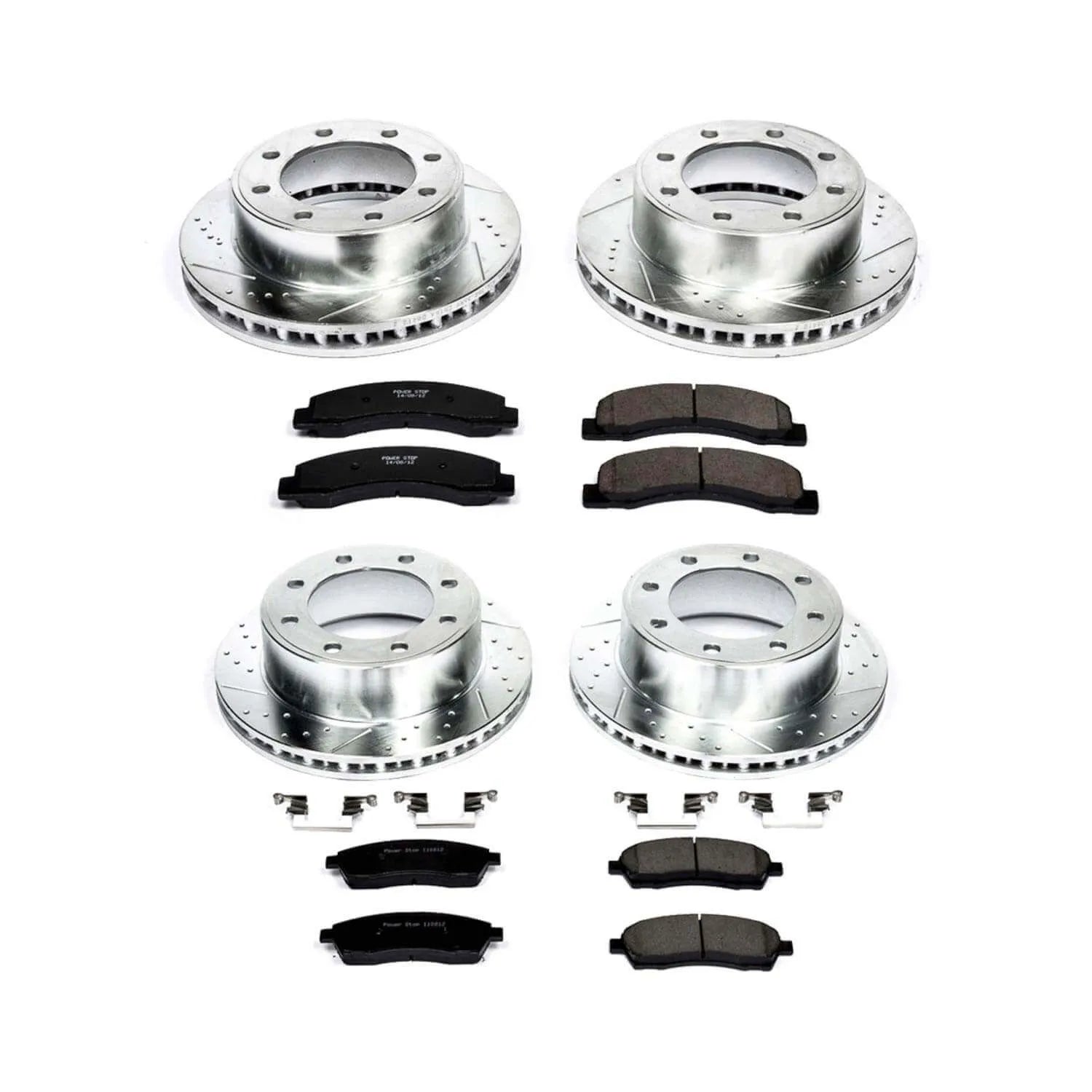 Power Stop K1906 - Z23 Evolution Sport Performance 1-Click Brake Kit With Hardware (Front And Rear)