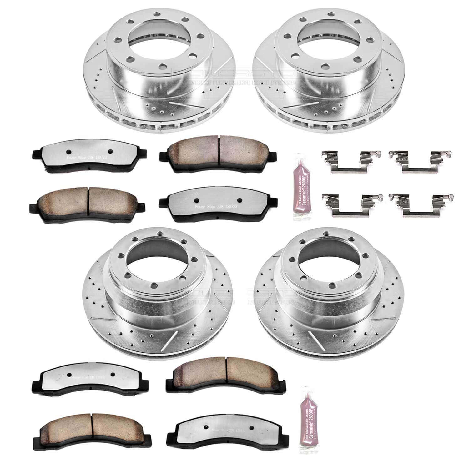 Power Stop K1907-36 Z36 Severe-Duty Truck And Tow 1-Click Brake Kit (Front And Rear) for 1999-2004 Ford F-350 Super Duty 4 Wheel Drive product image