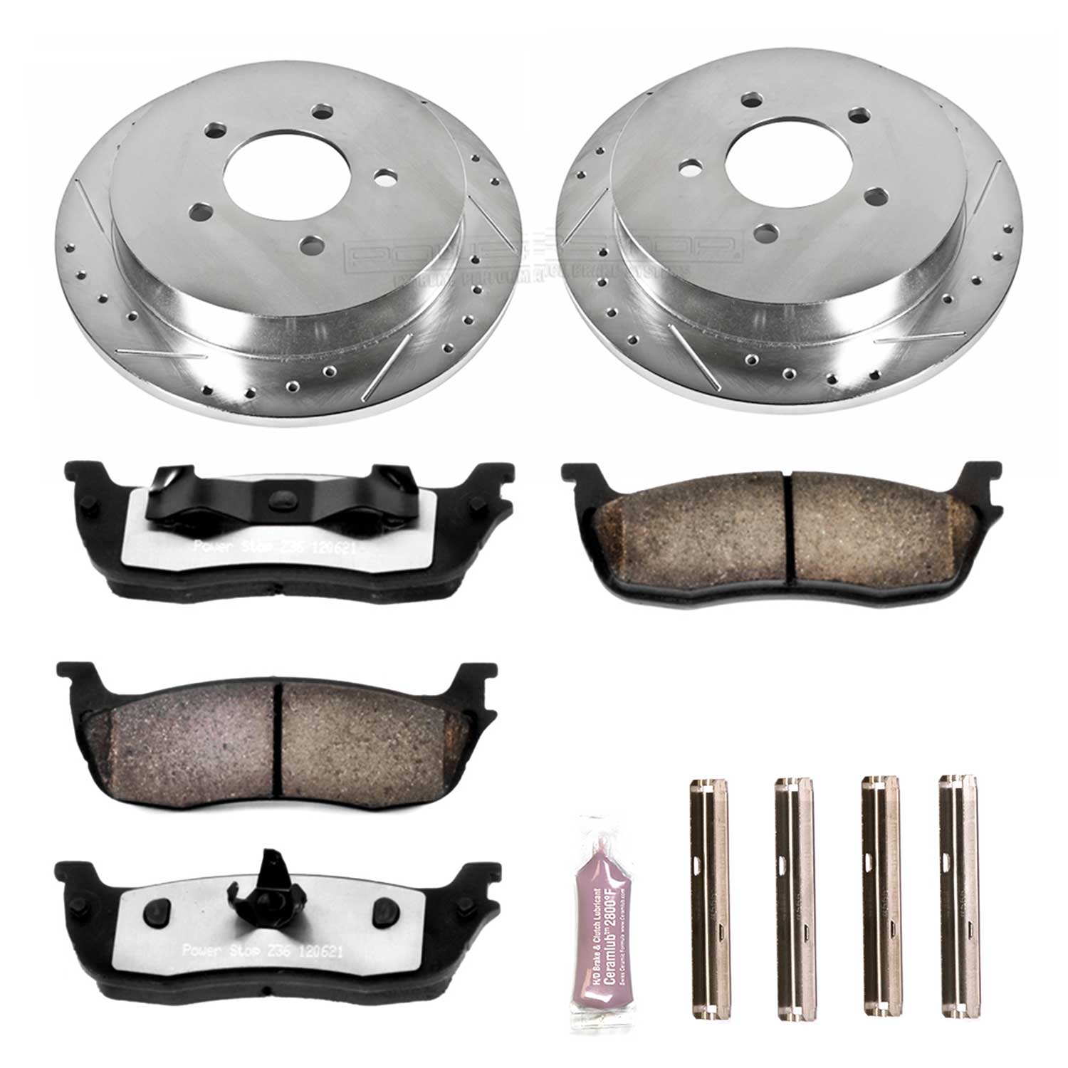 Power Stop K1913-36 Z36 Severe-Duty Truck And Tow 1-Click Brake Kit (Rear) for 1999-2004 Ford Expedition product image
