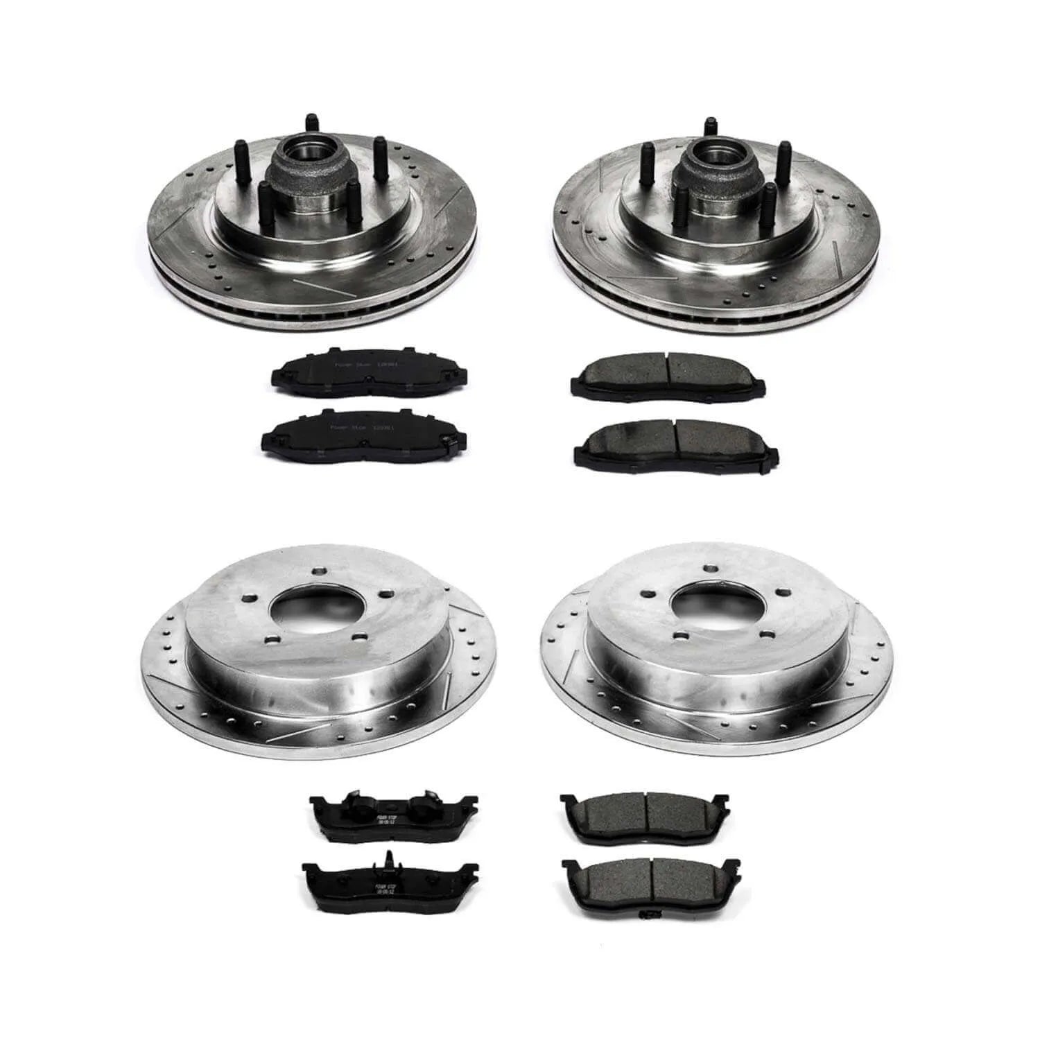 Power Stop K1915 - Z23 Evolution Sport Performance 1-Click Brake Kit With Hardware (Front And Rear)