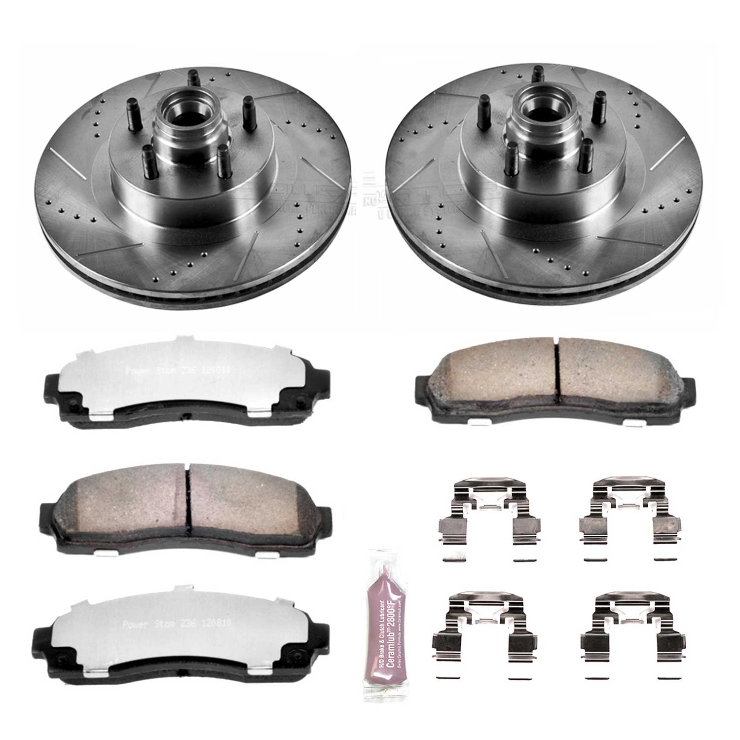 Power Stop K1920-36 Z36 Severe-Duty Truck And Tow 1-Click Brake Kit (Front) for 2001-2005 Ford Explorer Sport product image