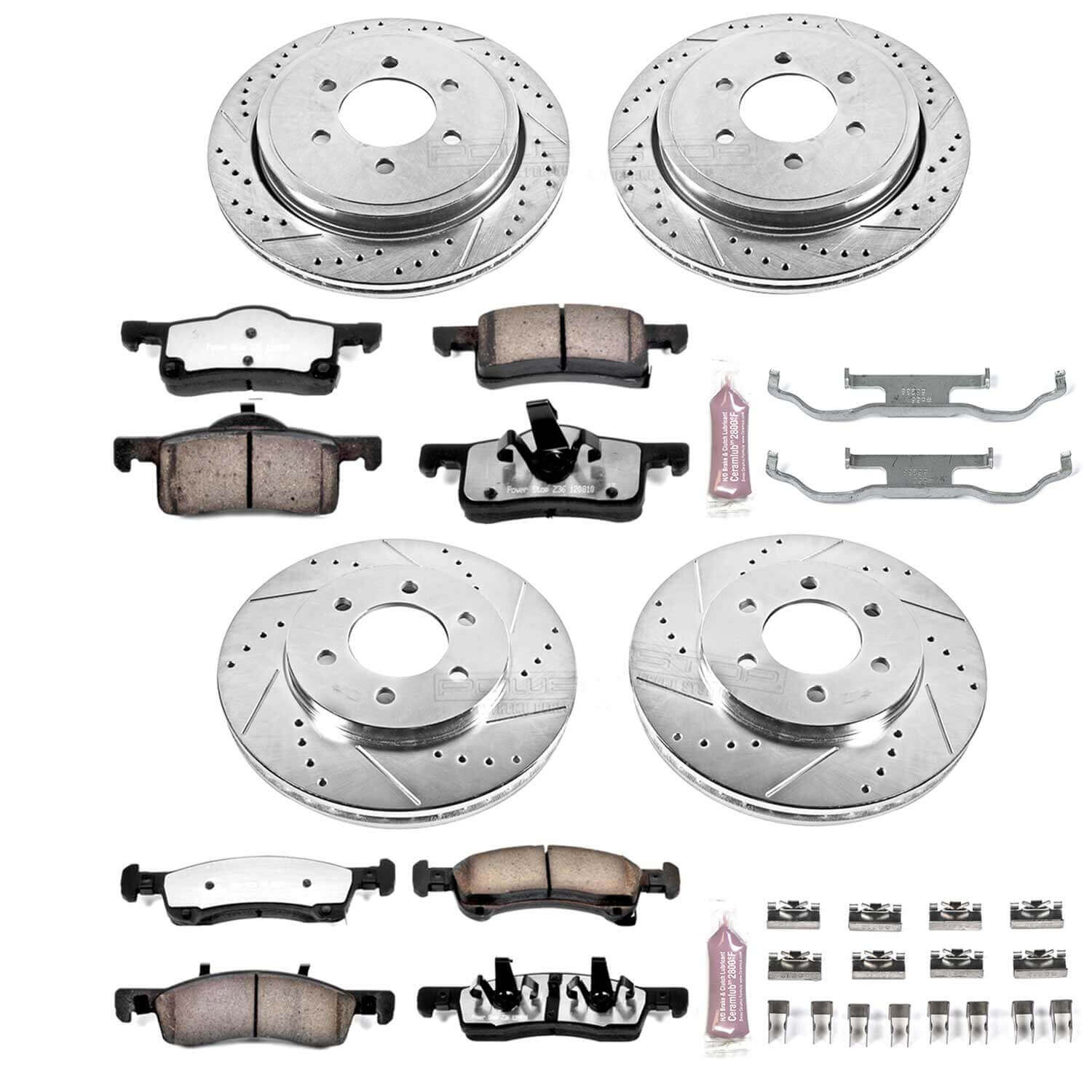 Power Stop K1934-36 Z36 Severe-Duty Truck And Tow 1-Click Brake Kit (Front And Rear) for 2002-2006 Ford Expedition 4 product image