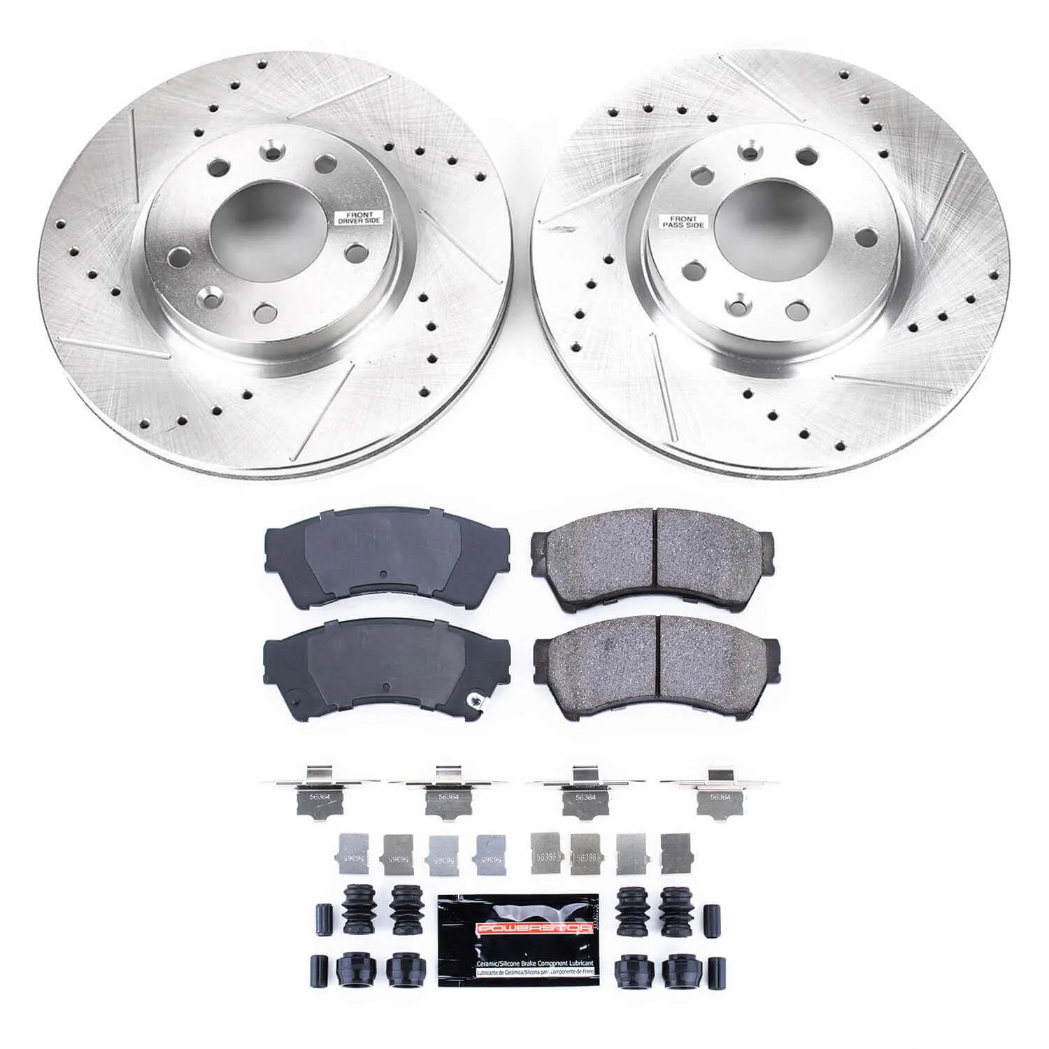 Power Stop K199 - Z23 Evolution Sport Performance 1-Click Brake Kit With Hardware (Front)