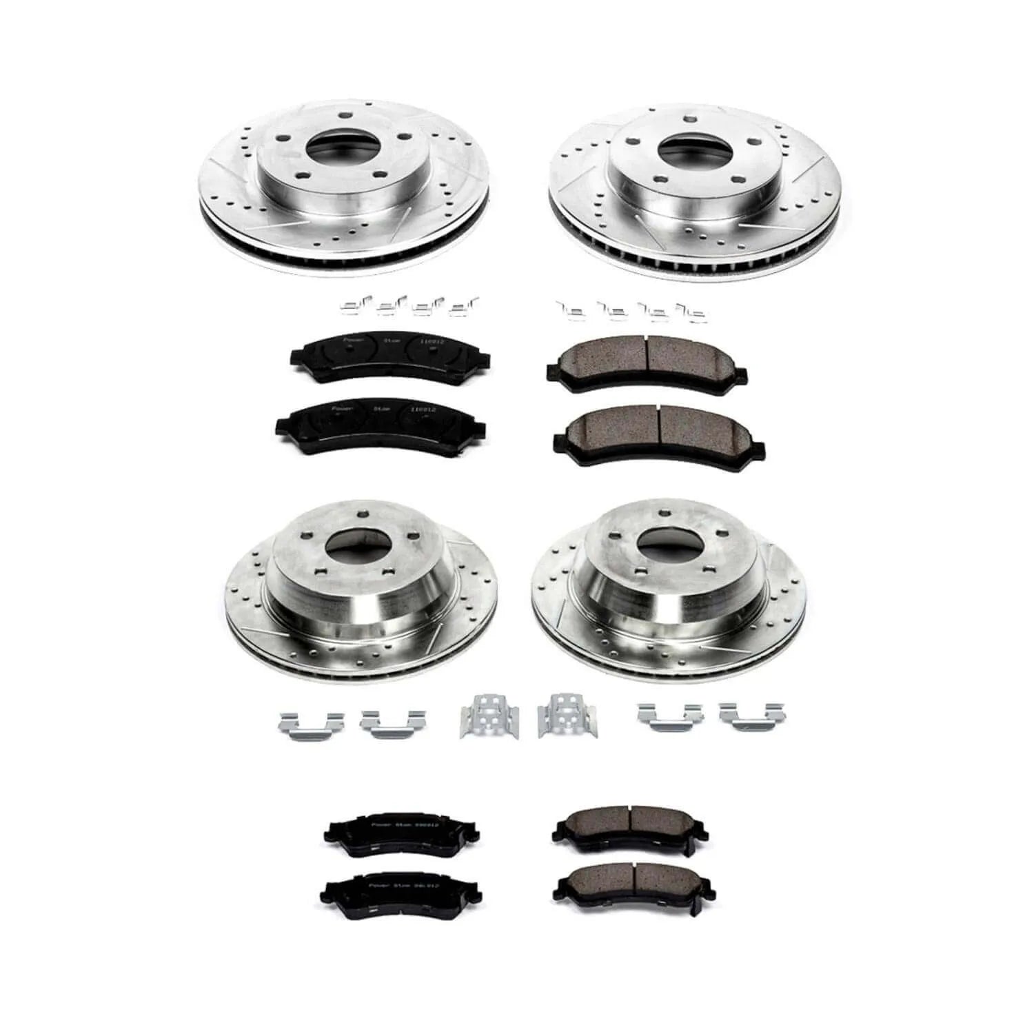 Power Stop K2006 - Z23 Evolution Sport Performance 1-Click Brake Kit With Hardware (Front And Rear)
