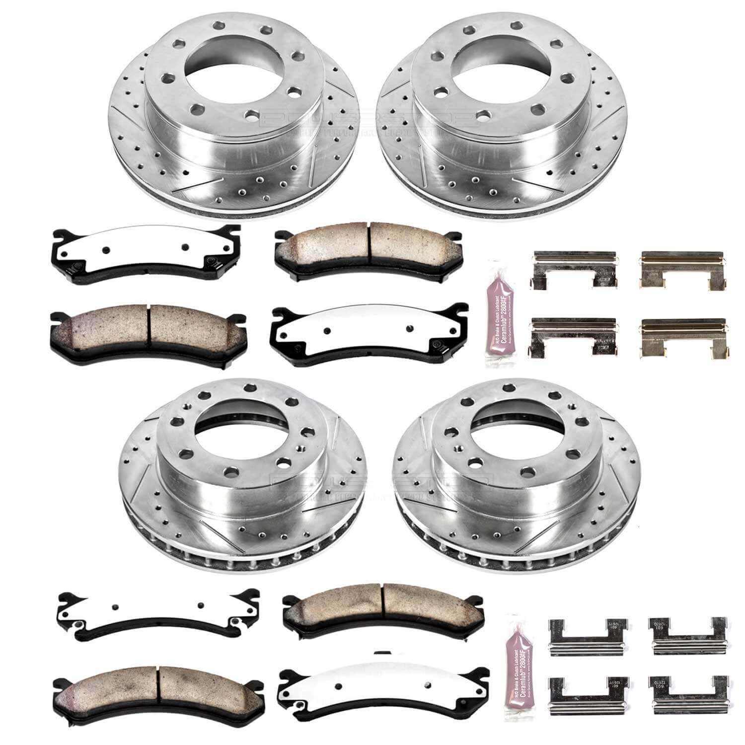 Power Stop K2027-36 Z36 Severe-Duty Truck And Tow 1-Click Brake Kit (Front And Rear) - For Vehicle Without 2 in. Body Lift for 1999-2013 Chevrolet Avalanche 2500 product image