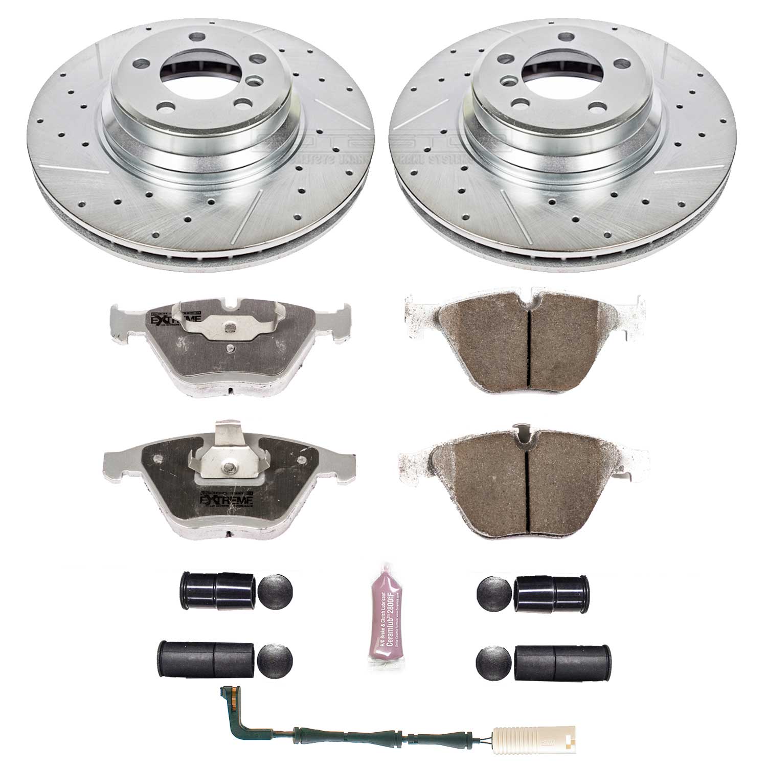 Power Stop K2054-26 Z26 Extreme Street Warrior 1-Click Brake Kit (Front) for 2002-2008 BMW 745I product image