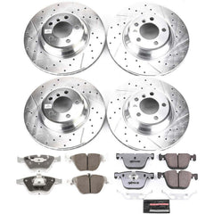 Power Stop K2056-26 Z26 Street Warrior 1-Click Front And Rear Brake Kit for 2002-2005 BMW 745I product image