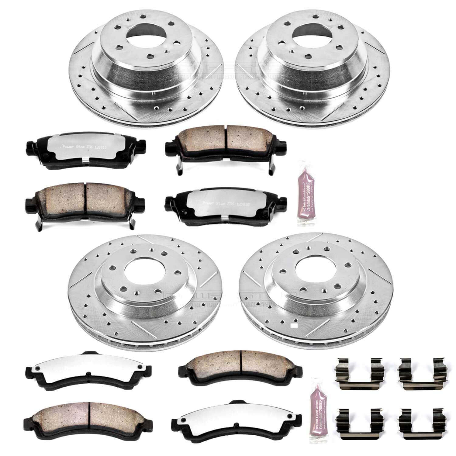 Power Stop K2058-36 - Z36 Severe-Duty Truck And Tow 1-Click Brake Kit (Front And Rear) vehicle fitment brake part