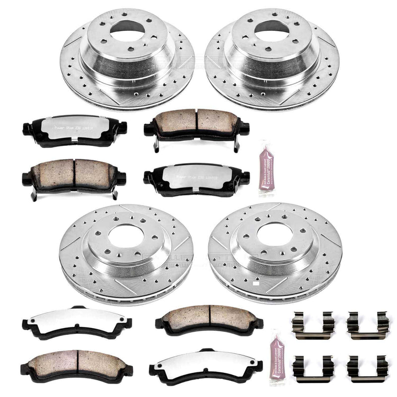 Power Stop K2058-36 - Z36 Severe-Duty Truck And Tow 1-Click Brake Kit (Front And Rear) vehicle fitment brake part