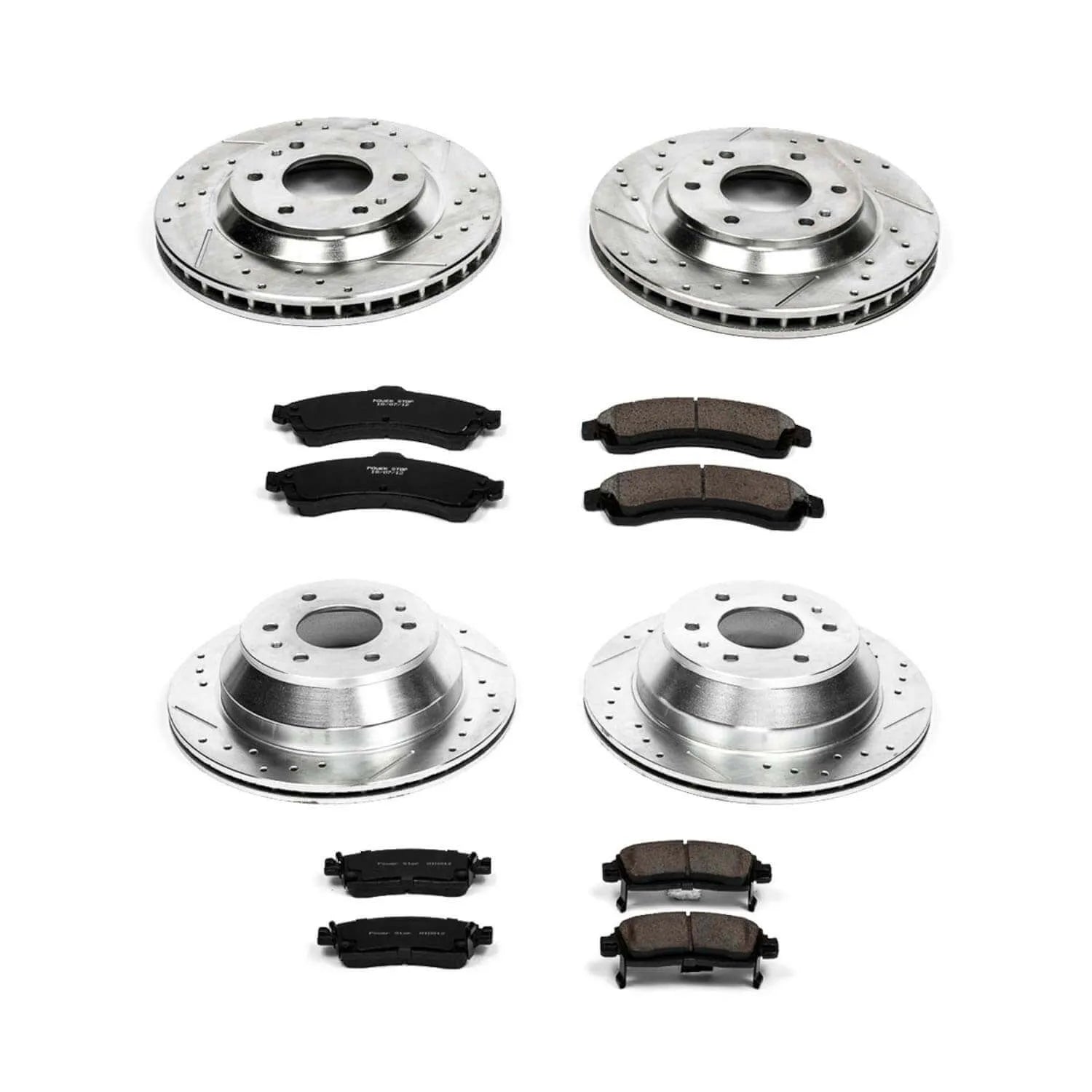 Power Stop K2058 - Z23 Evolution Sport Performance 1-Click Brake Kit With Hardware (Front And Rear)