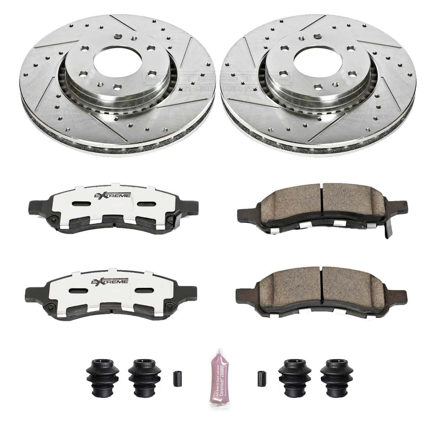 Power Stop K2059-26 Z26 Extreme Street Warrior 1-Click Brake Kit (Front) for 2006-2009 Buick Rainier product image