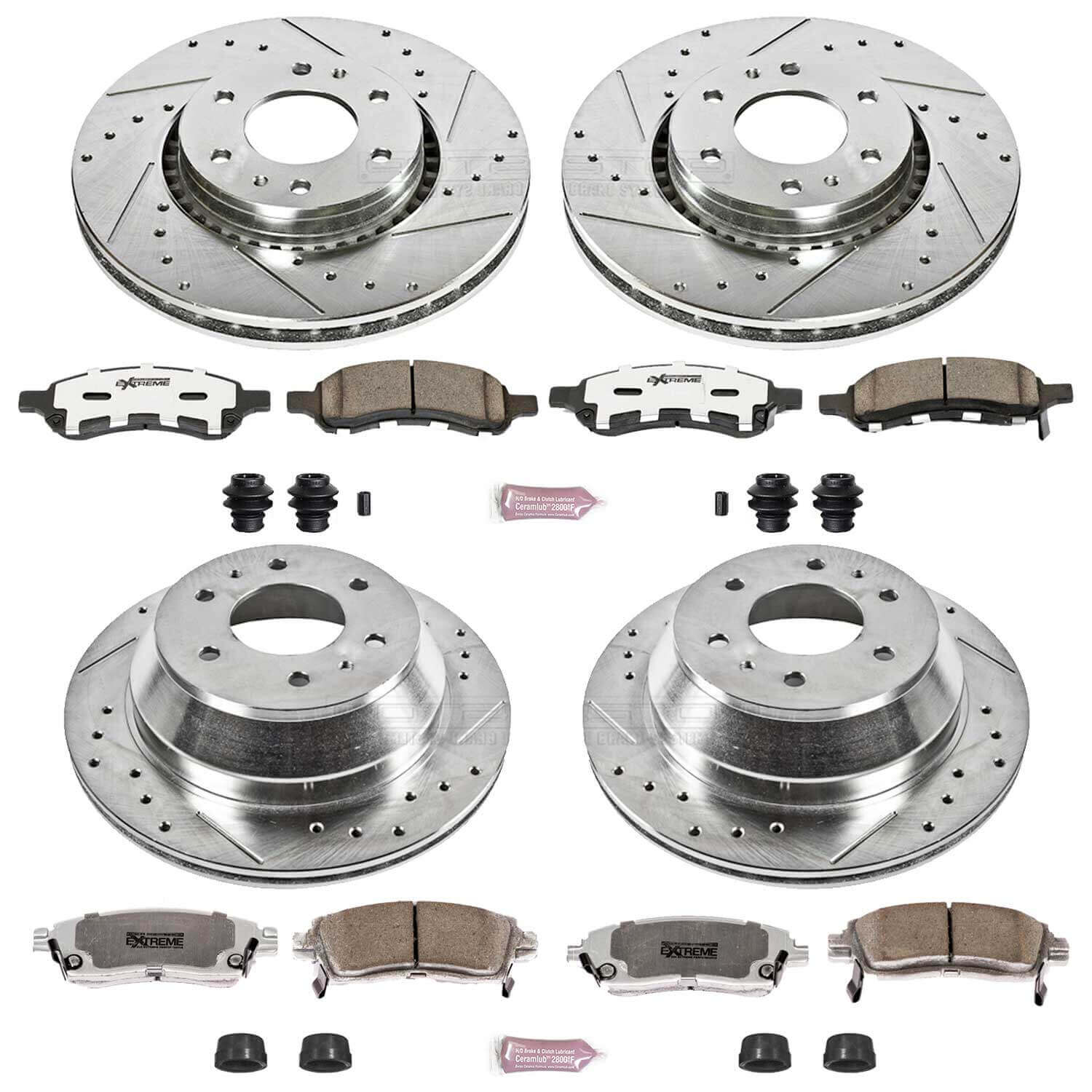 Power Stop K2060-26 - Z26 Extreme Street Warrior 1-Click Brake Kit (Front And Rear) vehicle fitment brake part