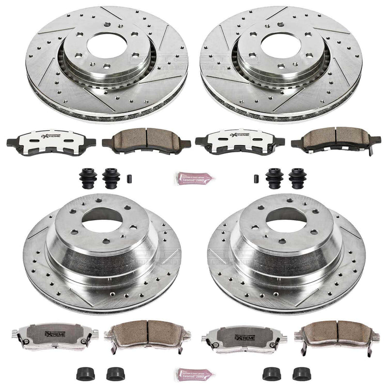 Power Stop K2060-26 - Z26 Extreme Street Warrior 1-Click Brake Kit (Front And Rear) vehicle fitment brake part