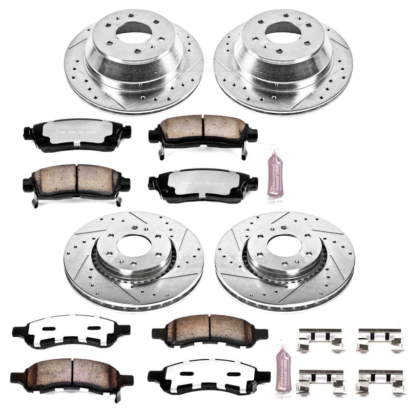 Power Stop K2060-36 - Z36 Severe-Duty Truck And Tow 1-Click Brake Kit (Front And Rear) vehicle fitment brake part