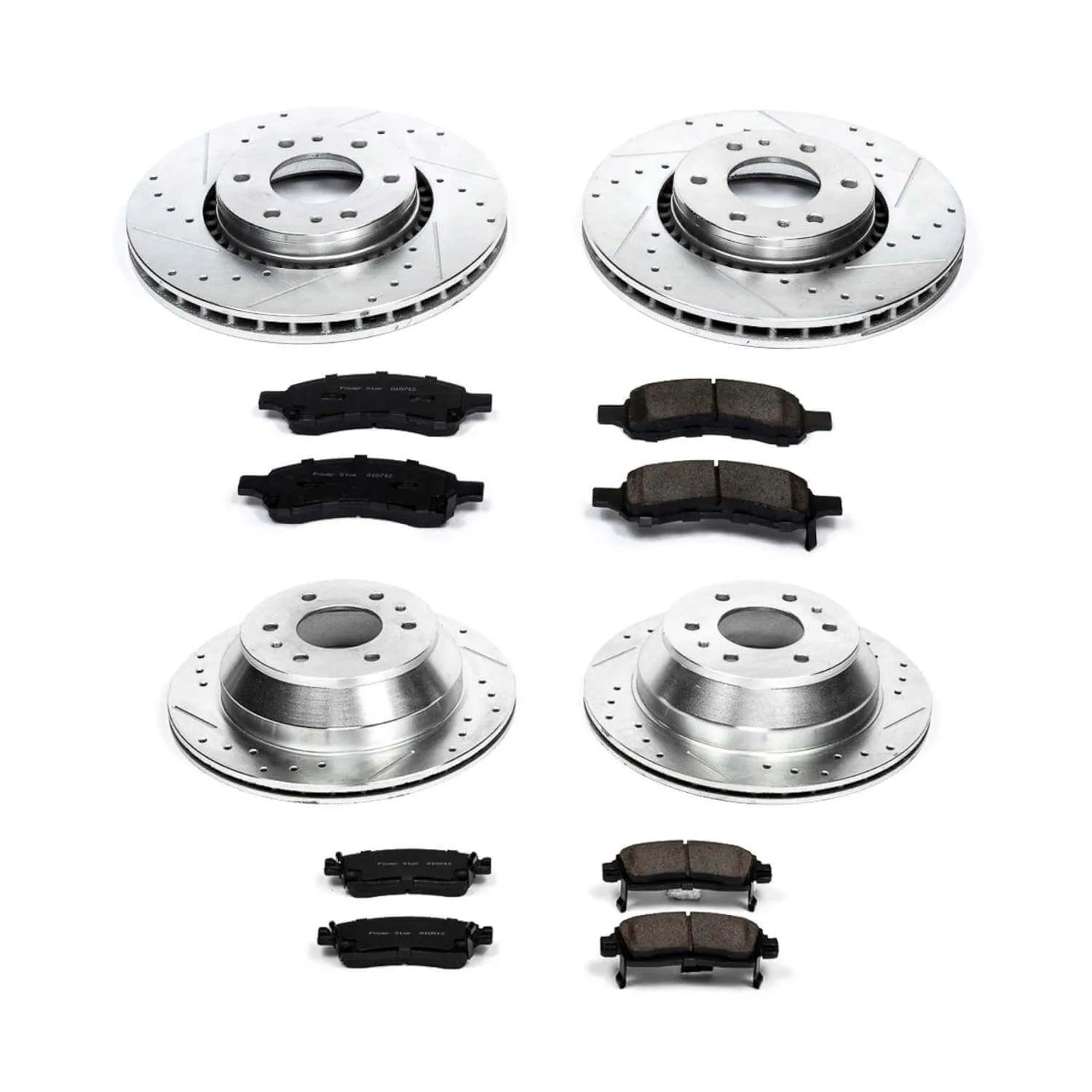 Power Stop K2060 - Z23 Evolution Sport Performance 1-Click Brake Kit With Hardware (Front And Rear)