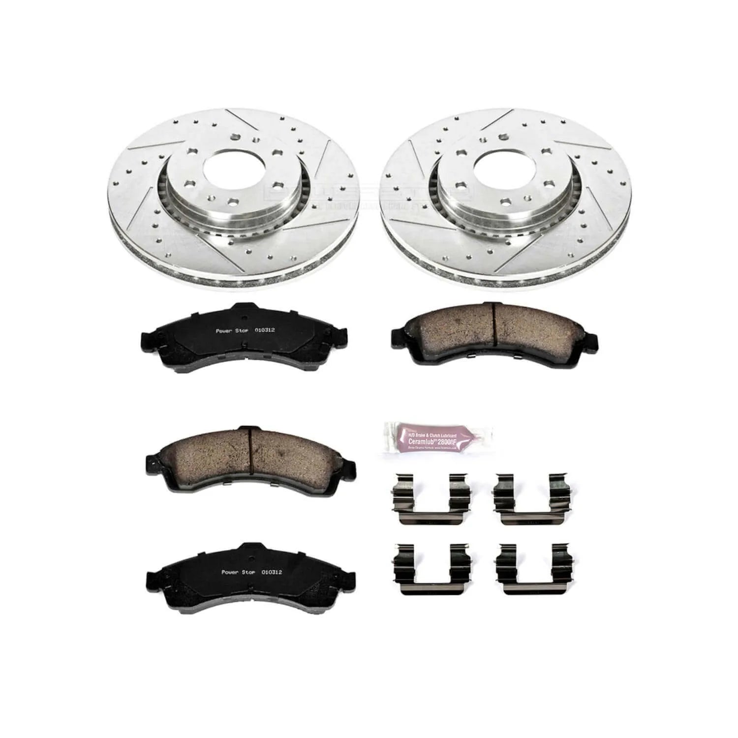 Power Stop K2061 - Z23 Evolution Sport Performance 1-Click Brake Kit With Hardware (Front)