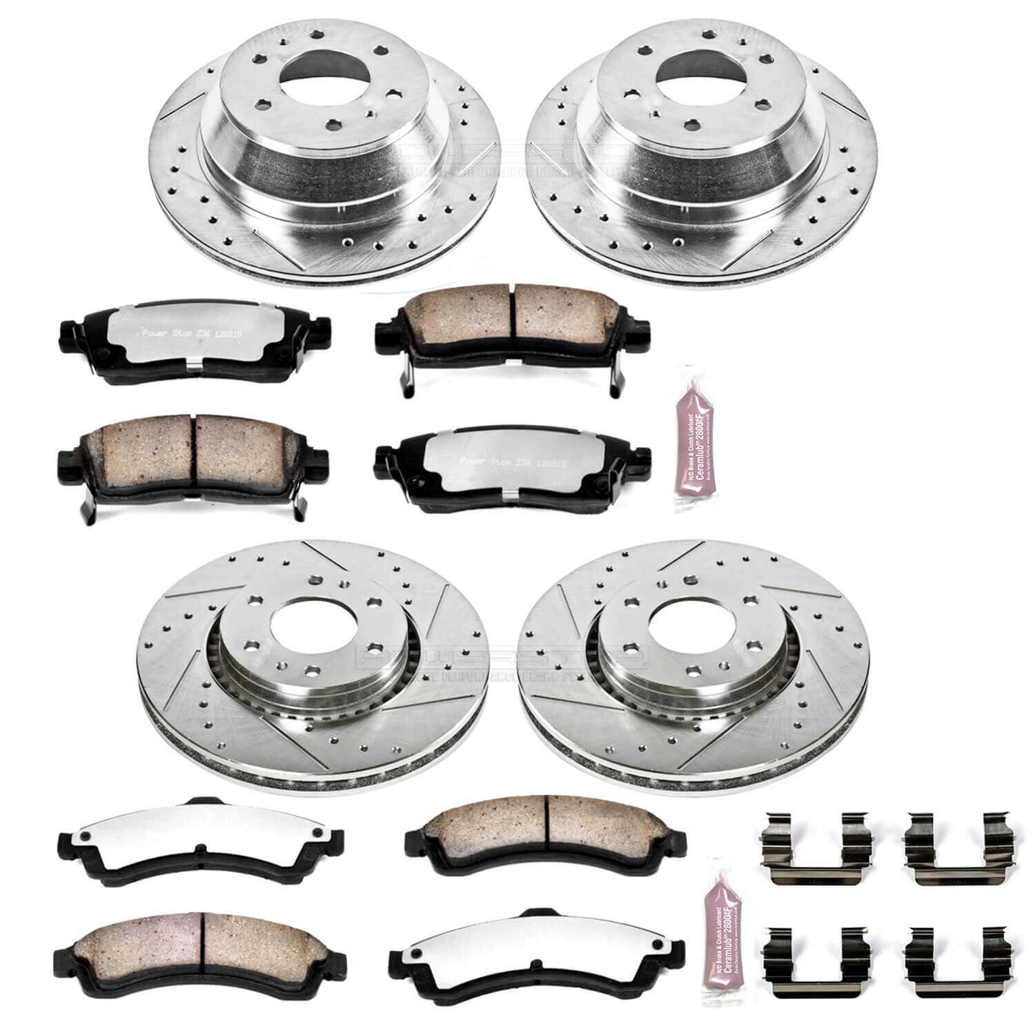 Power Stop K2062-36 - Z36 Severe-Duty Truck And Tow 1-Click Brake Kit (Front And Rear) vehicle fitment brake part