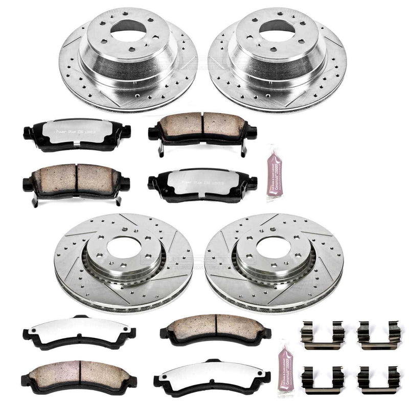 Power Stop K2062-36 - Z36 Severe-Duty Truck And Tow 1-Click Brake Kit (Front And Rear) vehicle fitment brake part
