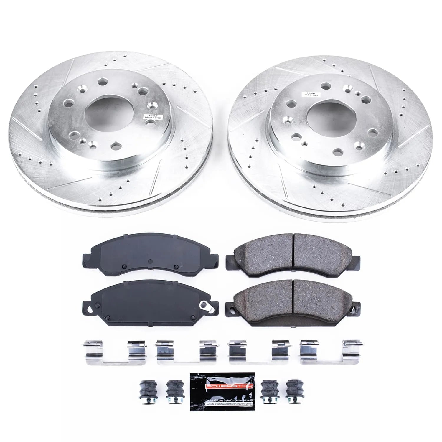 Power Stop K2067 - Z23 Evolution Sport Performance 1-Click Brake Kit With Hardware (Front)
