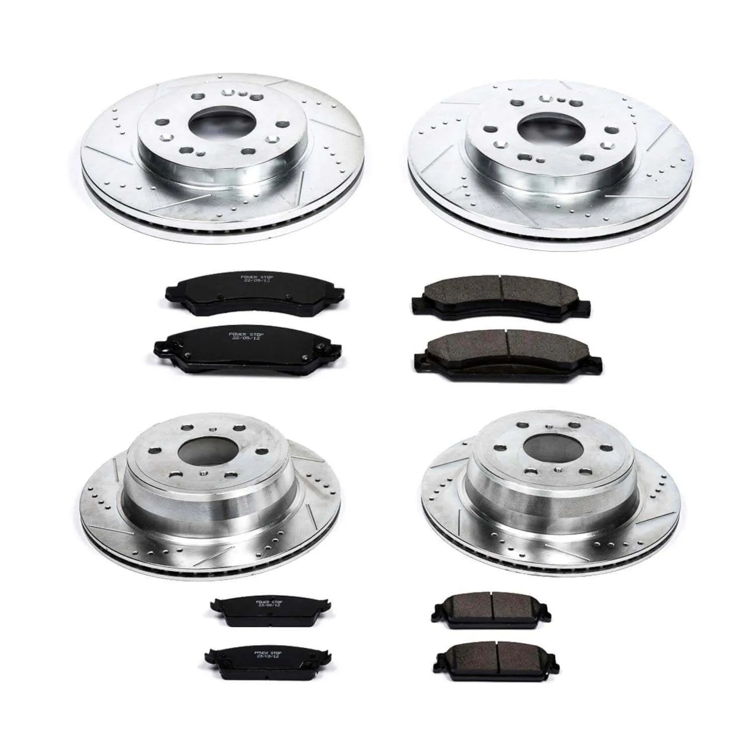 Power Stop K2068 - Z23 Evolution Sport Performance 1-Click Brake Kit With Hardware (Front And Rear)